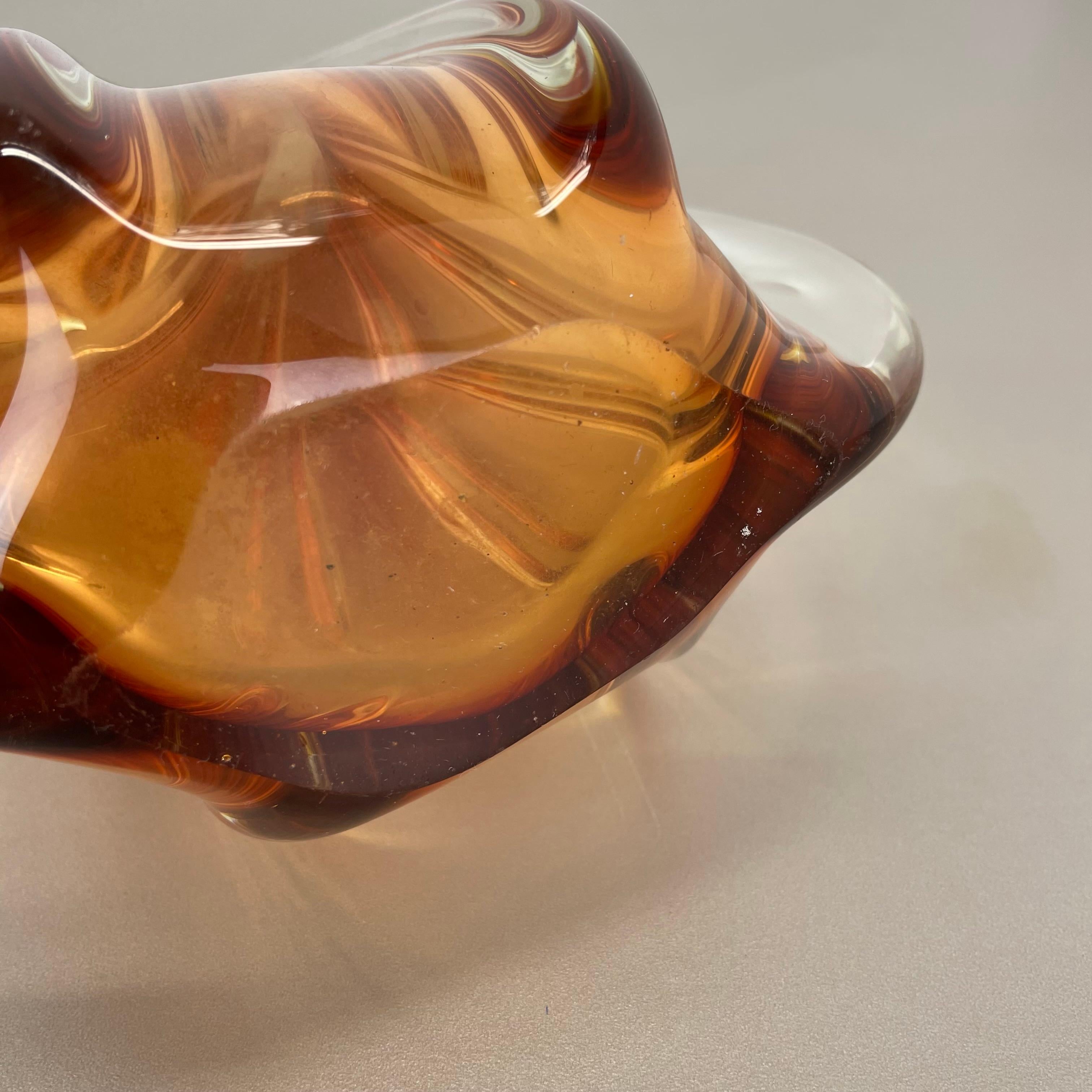 Große 35cm 2.4kg farbenfrohe Glasvase von Flavio Poli zugeschrieben, Murano, Italien 1970er Jahre im Angebot 12