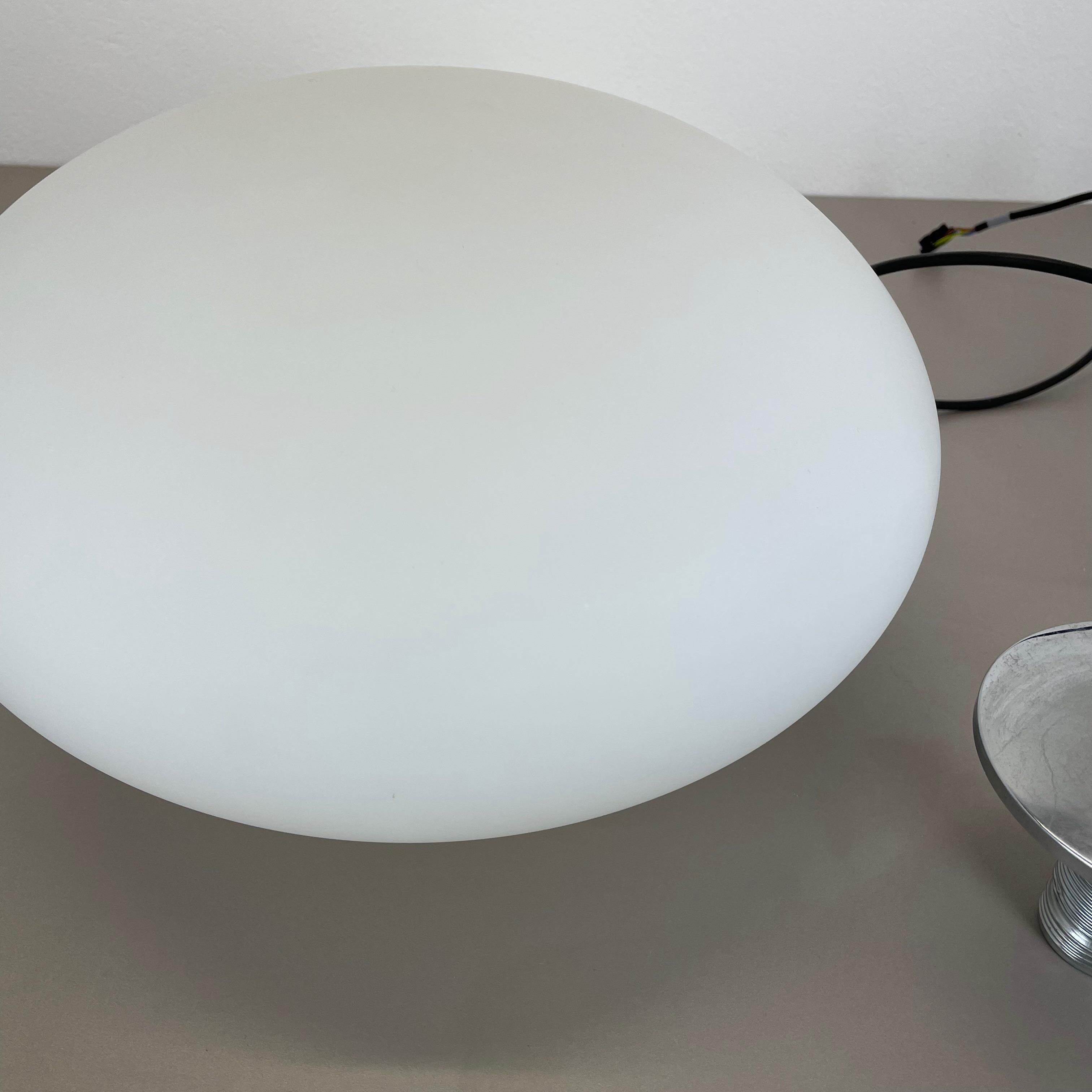 White UFO Opal Glass Hanging Light by Peill and Putzler, Germany, 1970s For Sale 5