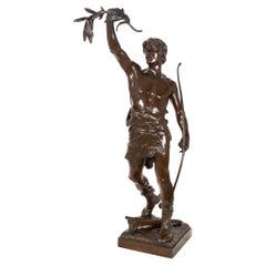 Grande sculpture française de 36 guerriers Vainqueur par Eugene Marioton