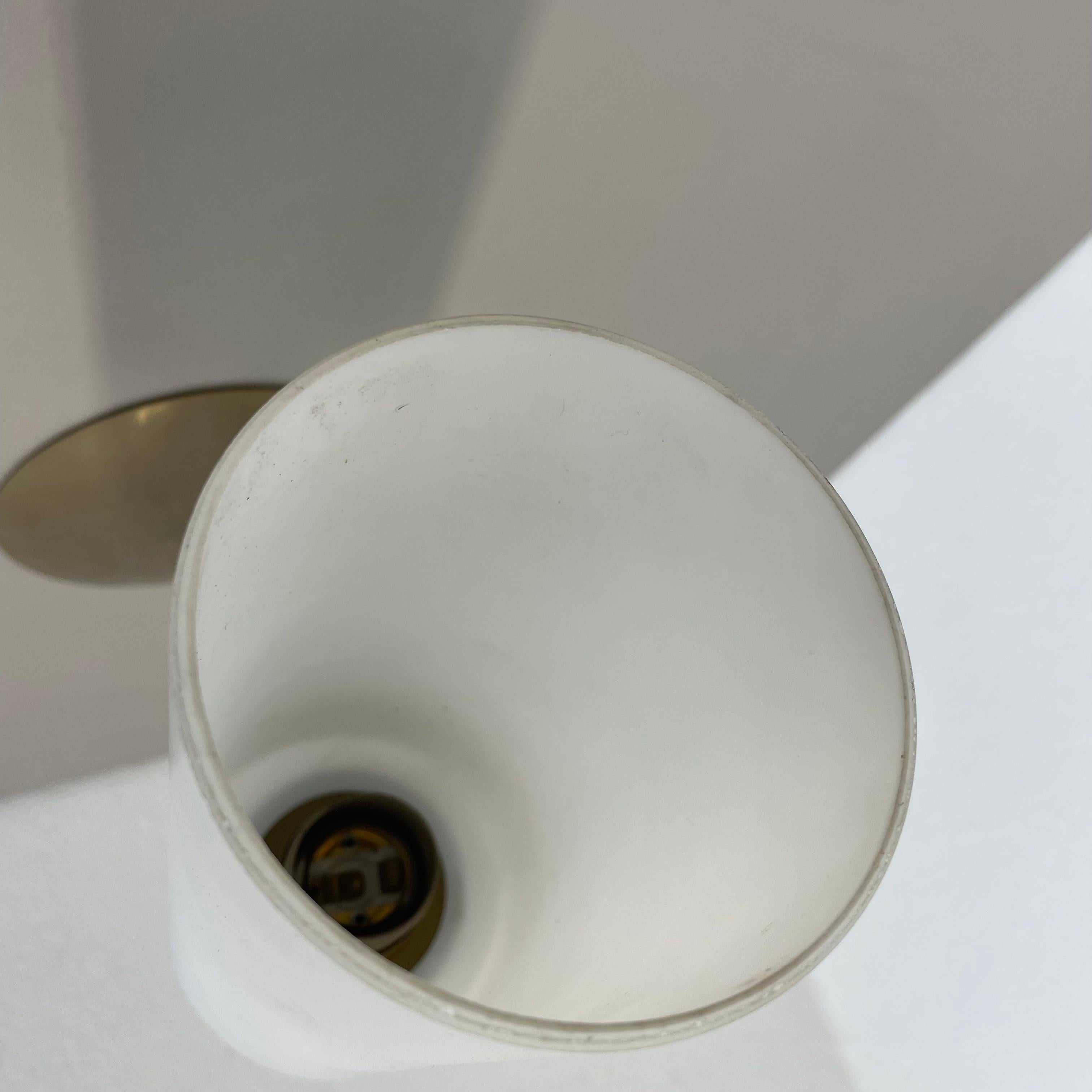 20th Century Large 36cm Modernist Brass and glass Theatre Wall Light Sconces, France, 1950s For Sale