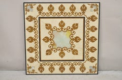 Large 36x36 Mediterranean Venetian Decorative Onyx Centerpiece Square Floor Tile