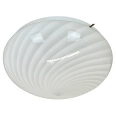 Large 38cm "SWIRL" Murano Glass Ceiling Wall Light by Vetri Murano, Italy, 1970s