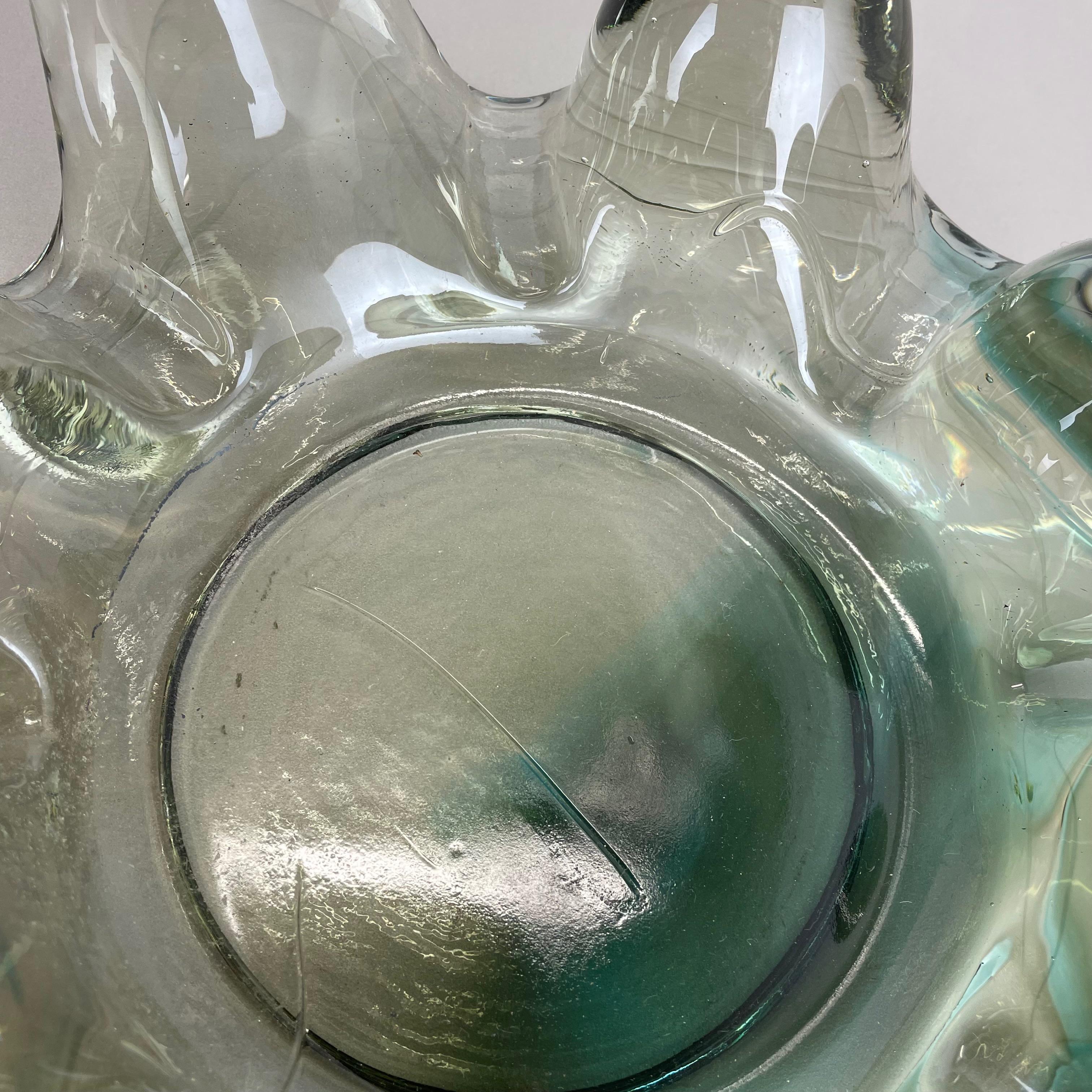 Großer Schalen-Element-Aschenbecher aus 3,8kg Glas „Brutalist“, FRANCE, 1970er Jahre, Nr. 2 im Angebot 9