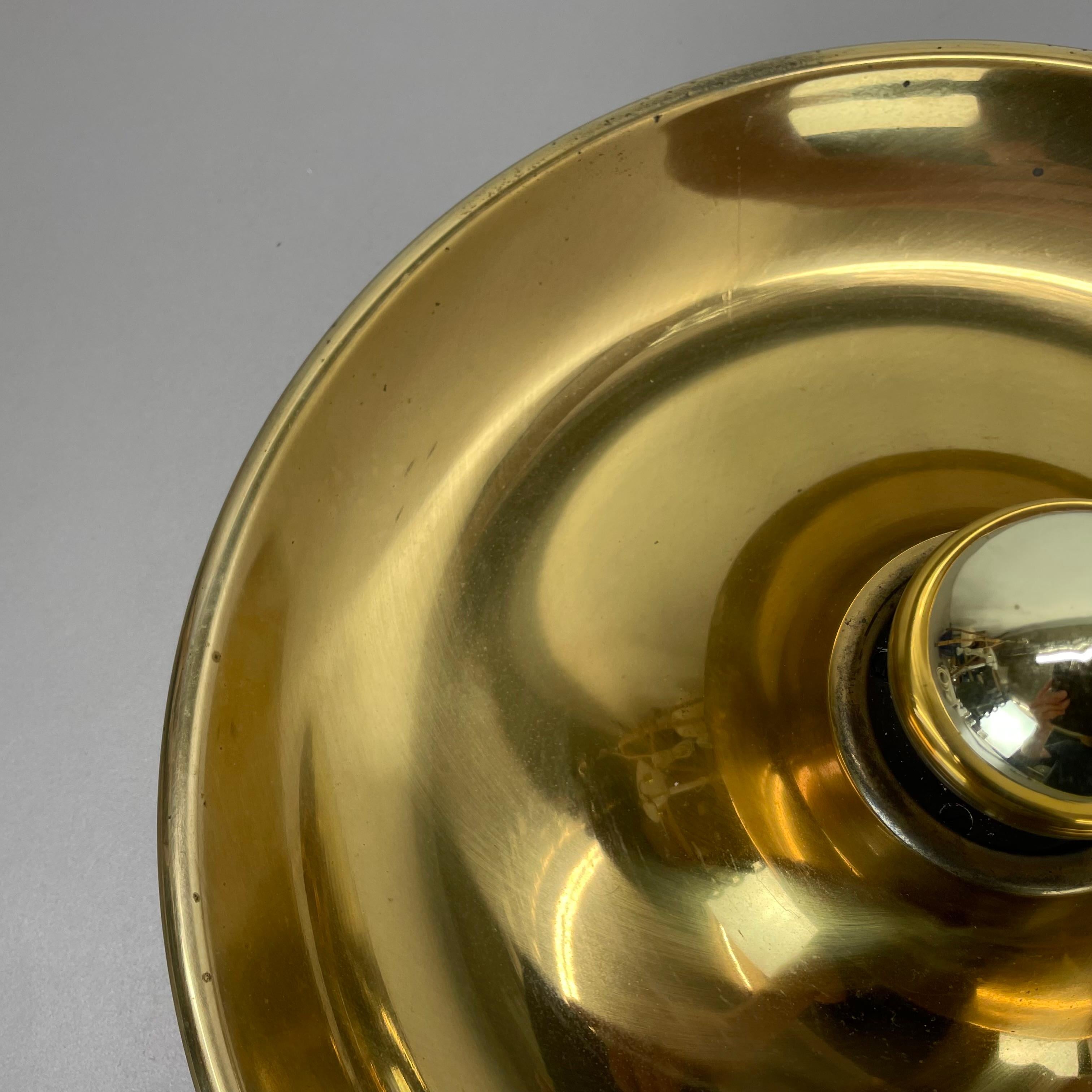 Large 39cm GOLDEN Charlotte Perriand Style Disc Wall Lights, Germany 1960s For Sale 5