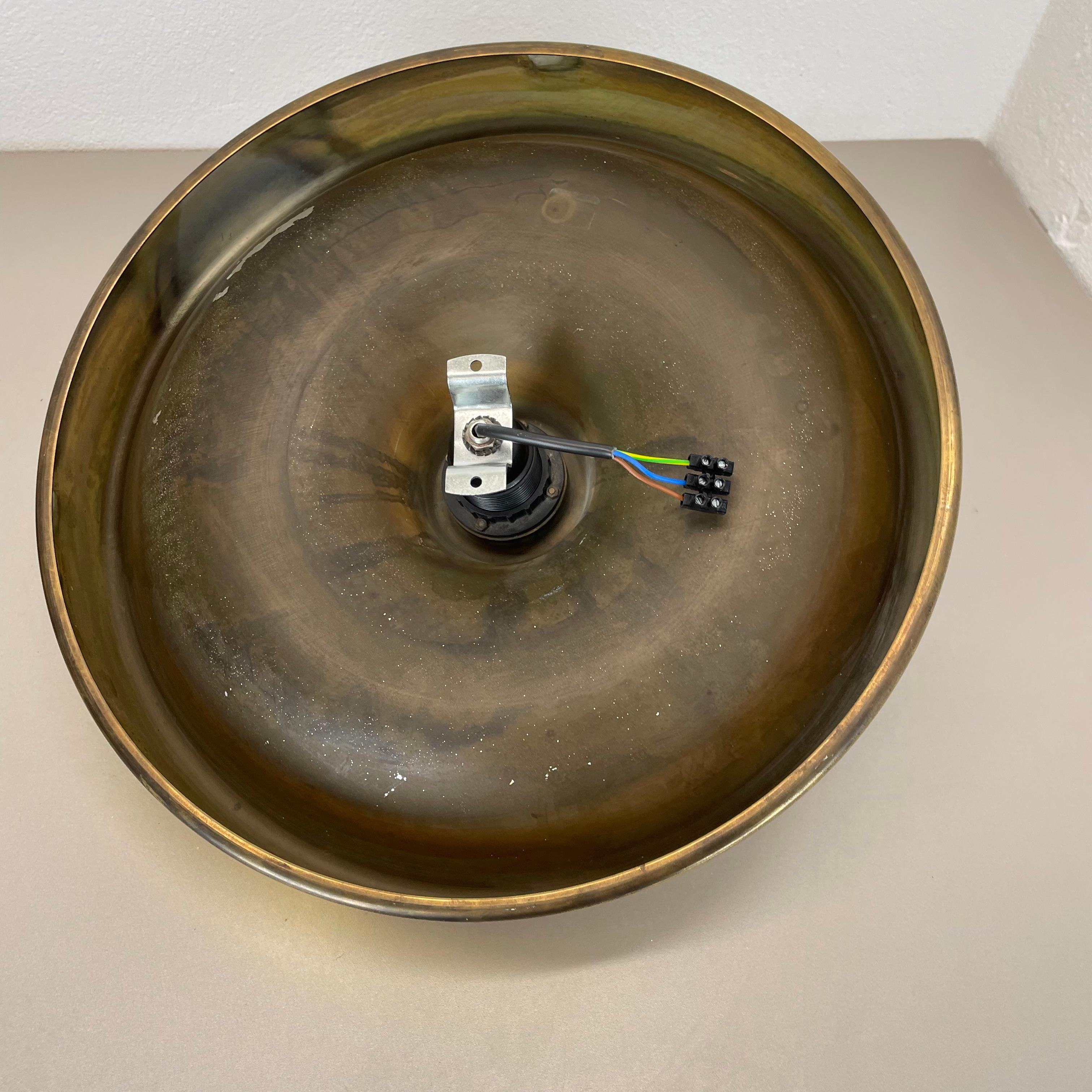 Large 39cm GOLDEN Charlotte Perriand Style Disc Wall Lights, Germany 1960s For Sale 11