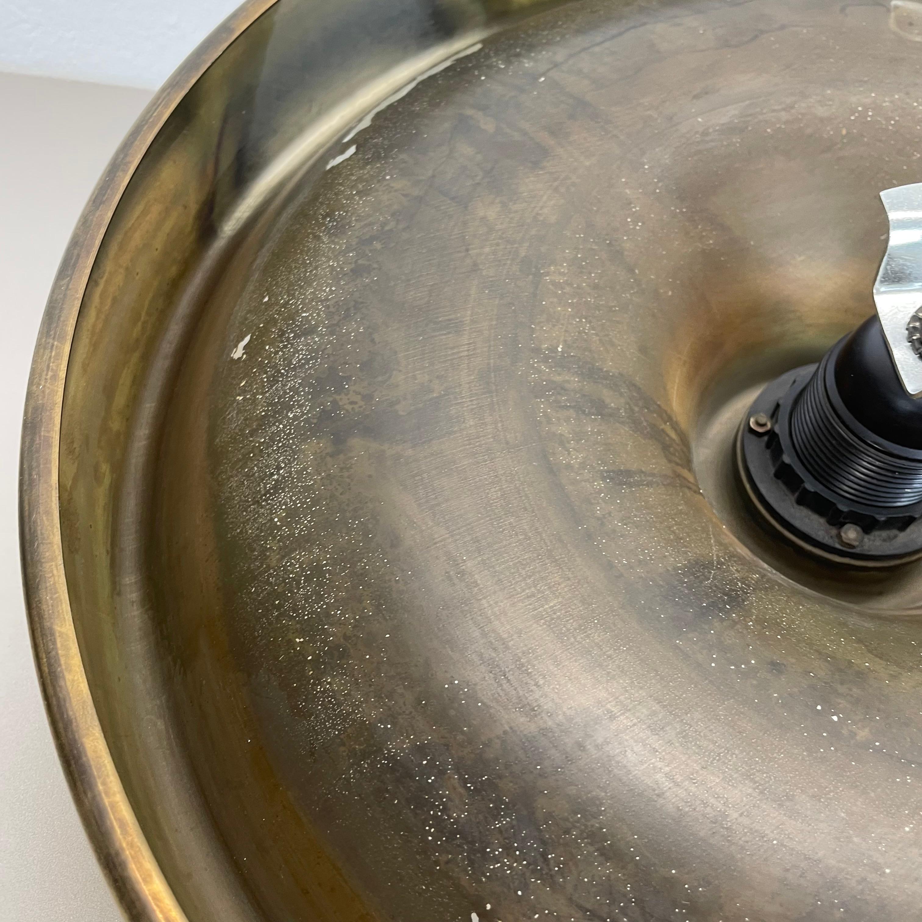 Large 39cm GOLDEN Charlotte Perriand Style Disc Wall Lights, Germany 1960s For Sale 13
