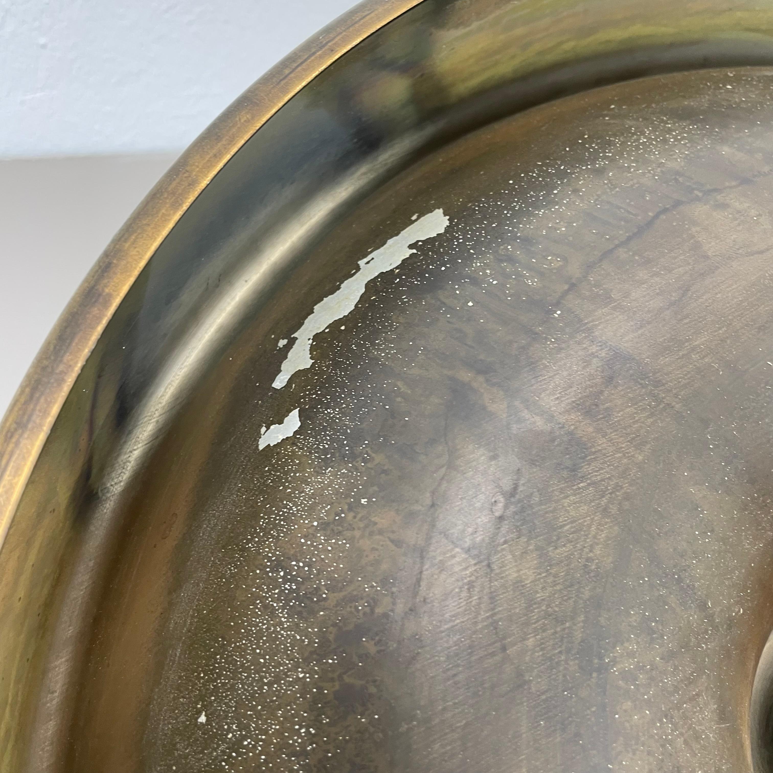 Large 39cm GOLDEN Charlotte Perriand Style Disc Wall Lights, Germany 1960s For Sale 14