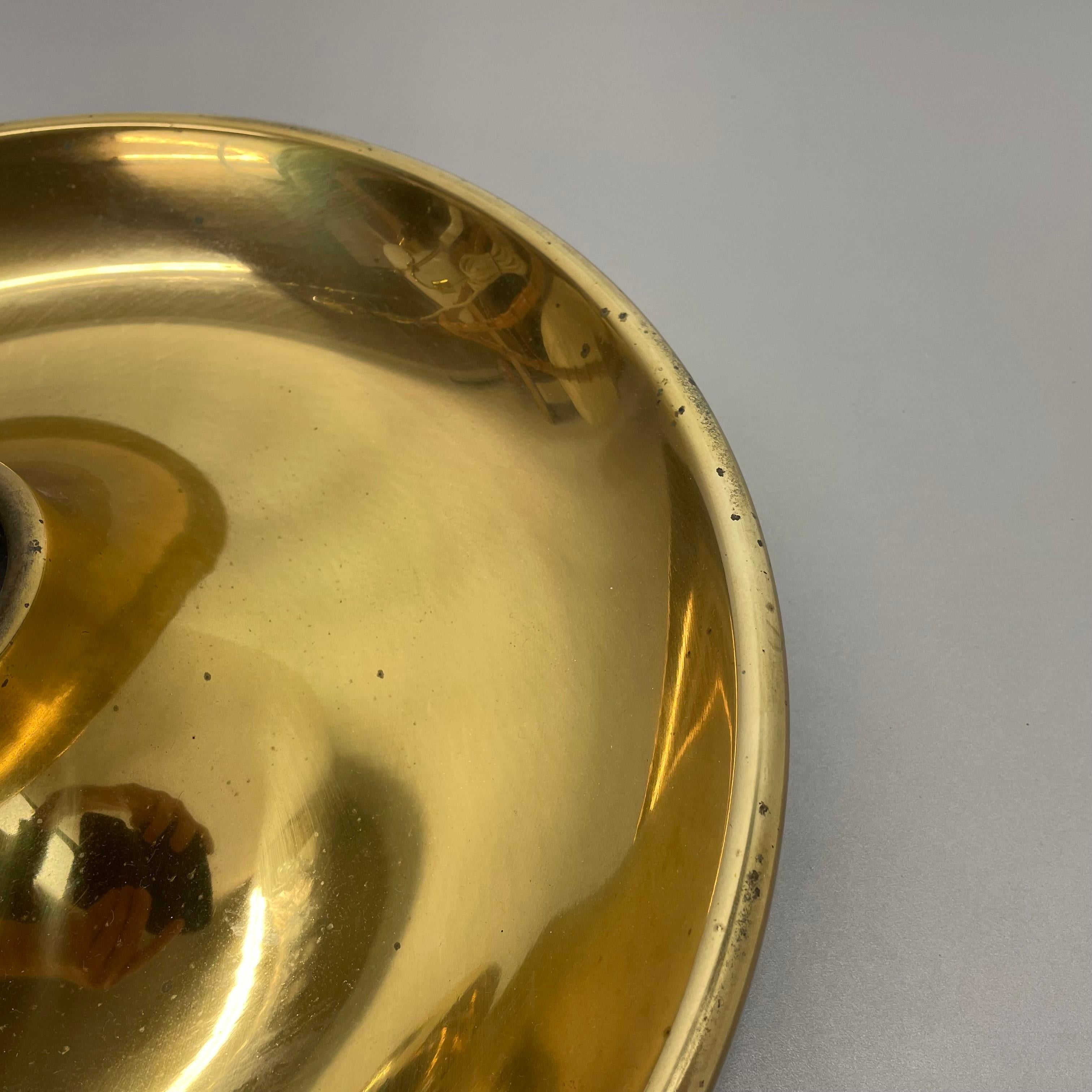 Large 39cm GOLDEN Charlotte Perriand Style Disc Wall Lights, Germany 1960s For Sale 3