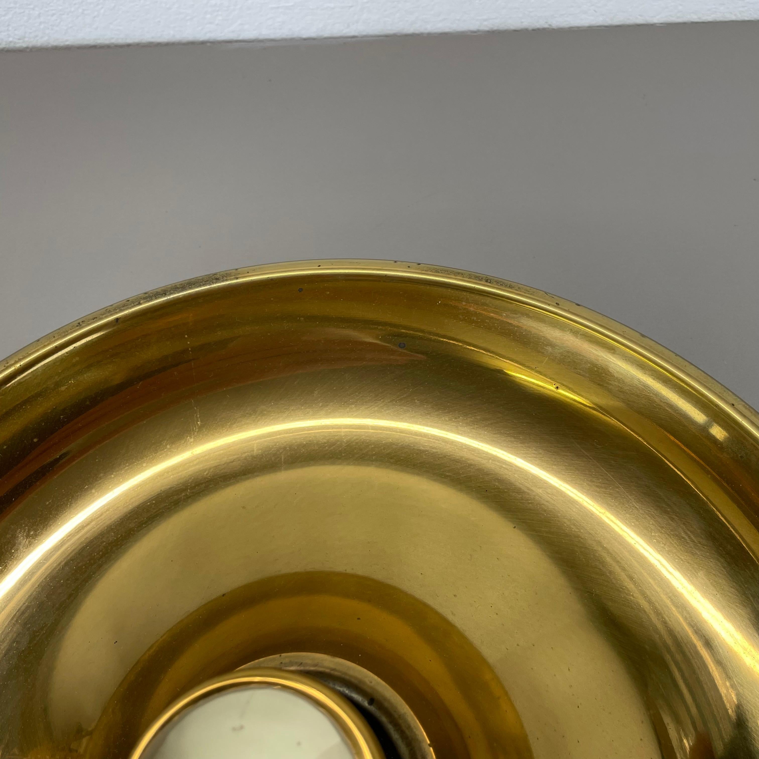 Large 39cm GOLDEN Charlotte Perriand Style Disc Wall Lights, Germany 1960s For Sale 4