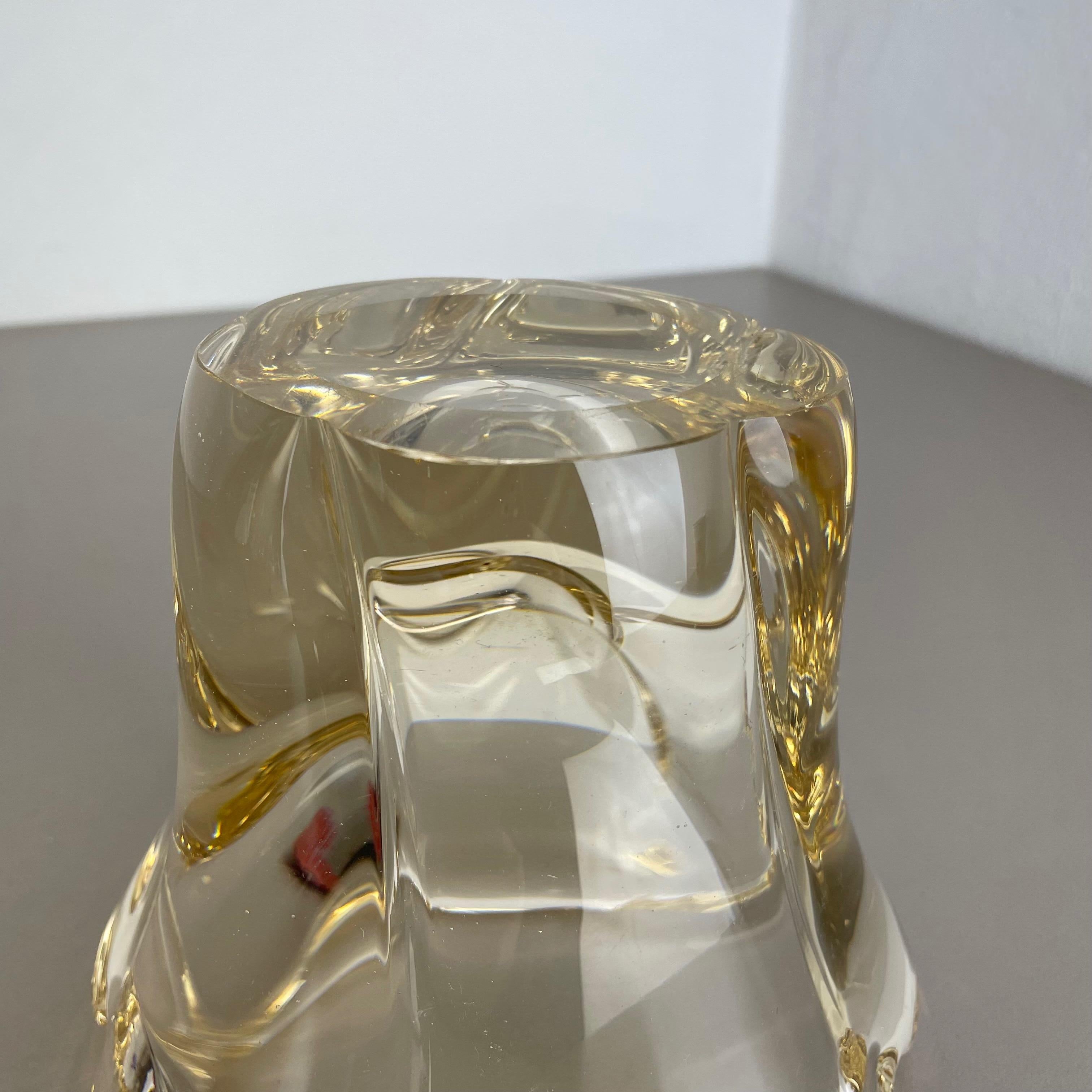 Grand bol de centre de table en cristal de 3 kg par DAUM Nancy, France, 1970 en vente 5