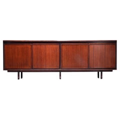 Credenza grande de 4 puertas en roble y teca, Italia, años 60