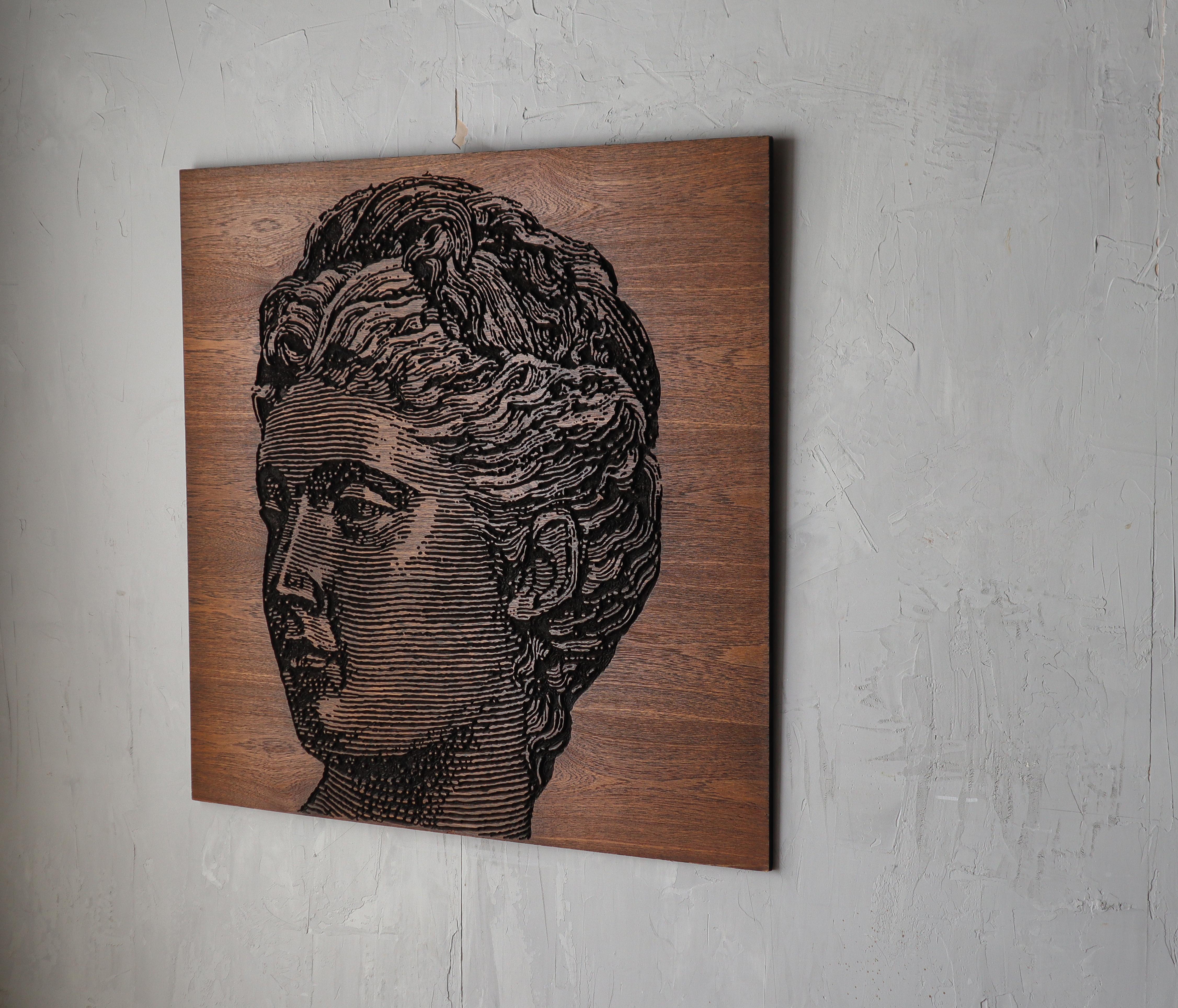This LARGE 4 foot, hand drawn and carved, walnut panel is incredible.  The piece depicts a feminine face, possibly of Greek origin.  If you are looking for a conversation piece, or love art that is truly unique, look no further.  

Sometimes