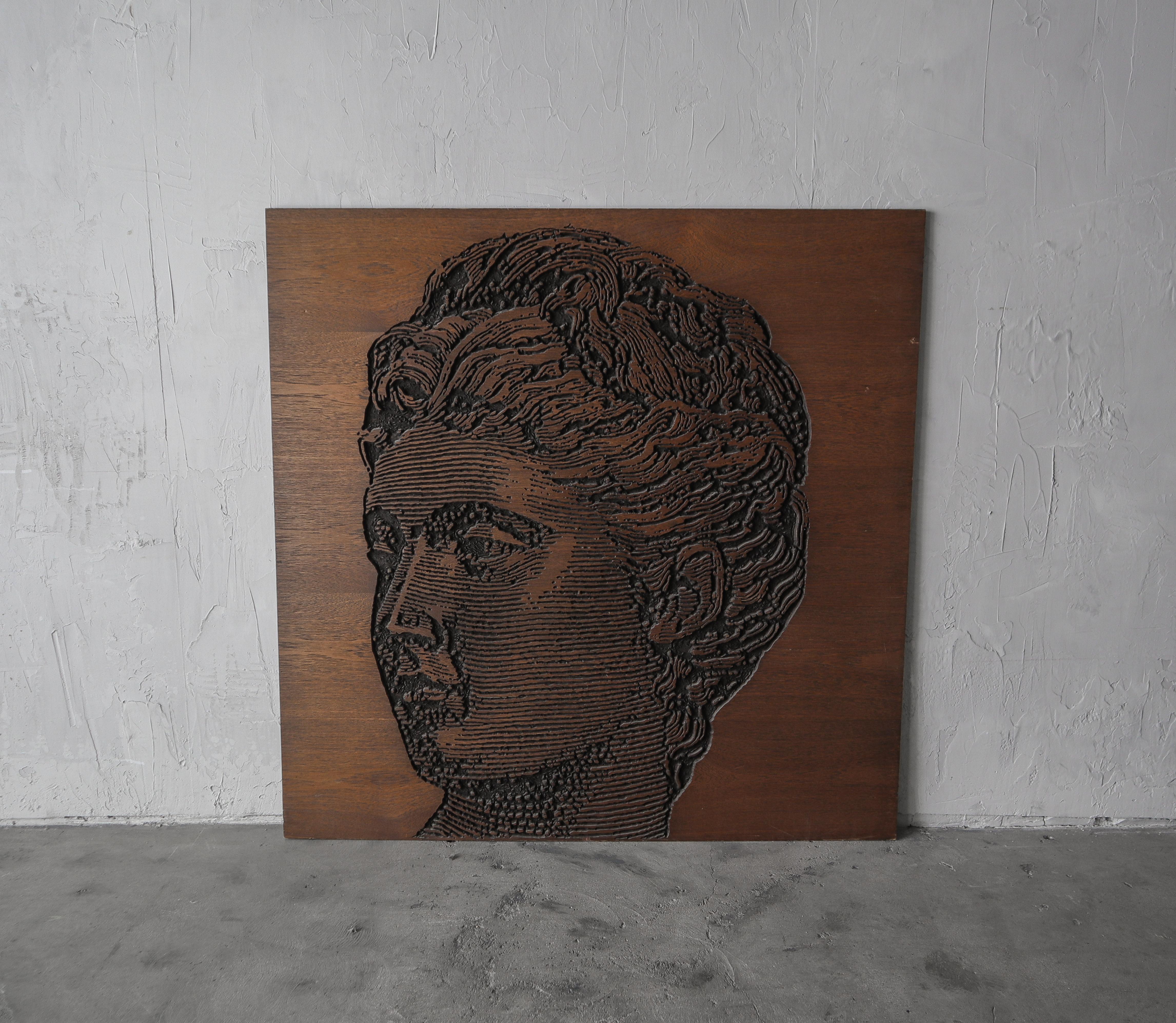 Large 4 Foot Hand Carved Feminist Art Wall Panel  In Good Condition For Sale In Las Vegas, NV