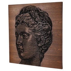 Large 4 Foot Hand Carved Feminist Art Wall Panel 