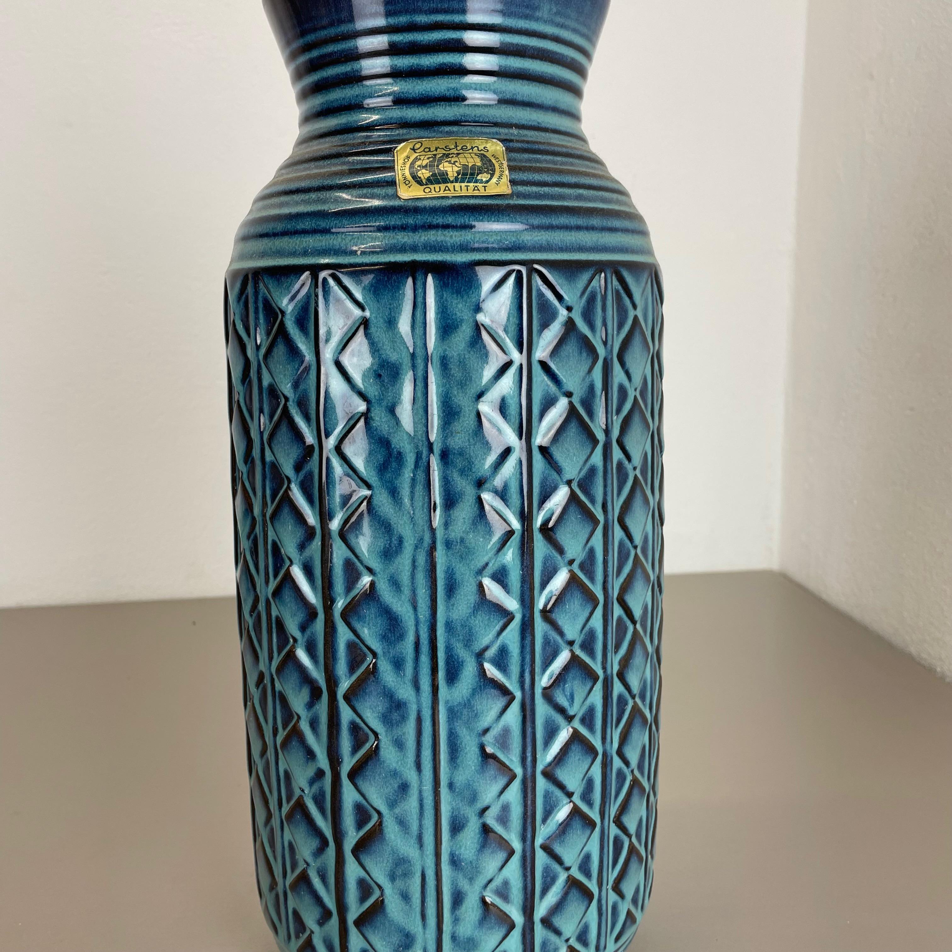 Large 40cm Ceramic Brutalist Vase Fat Lava Carstens Tönnieshof, Germany, 1970s For Sale 8