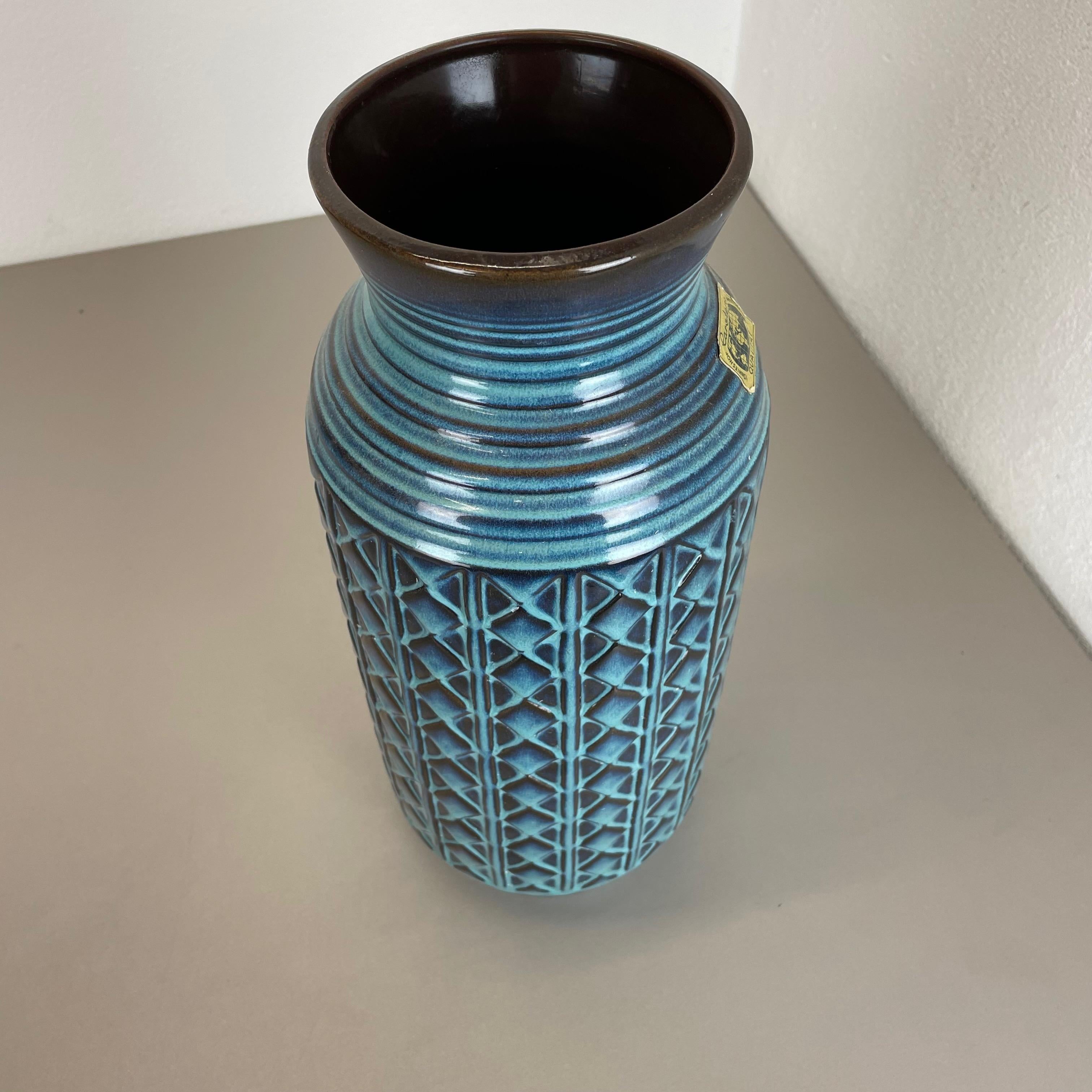 Large 40cm Ceramic Brutalist Vase Fat Lava Carstens Tönnieshof, Germany, 1970s For Sale 11