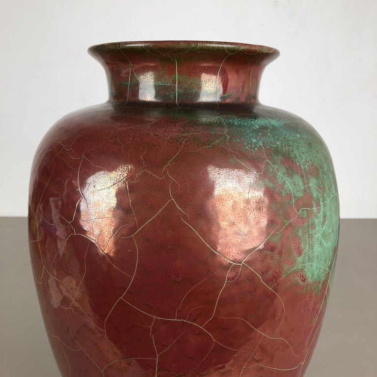 Large Ceramic Studio Pottery Vase Richard Uhlemeyer, Hannover Germany, 1940s For Sale 8