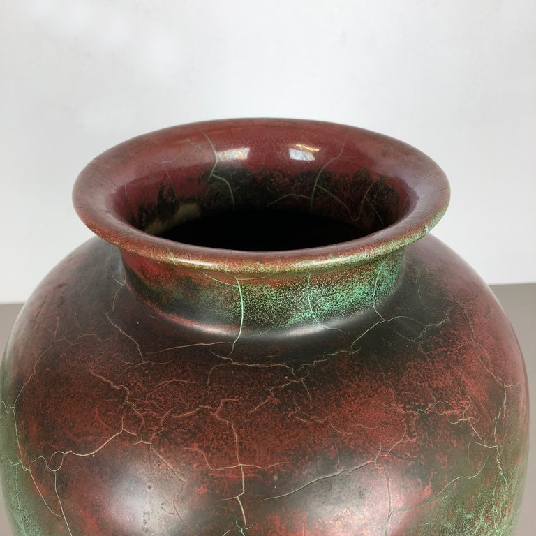20th Century Large Ceramic Studio Pottery Vase Richard Uhlemeyer, Hannover Germany, 1940s For Sale