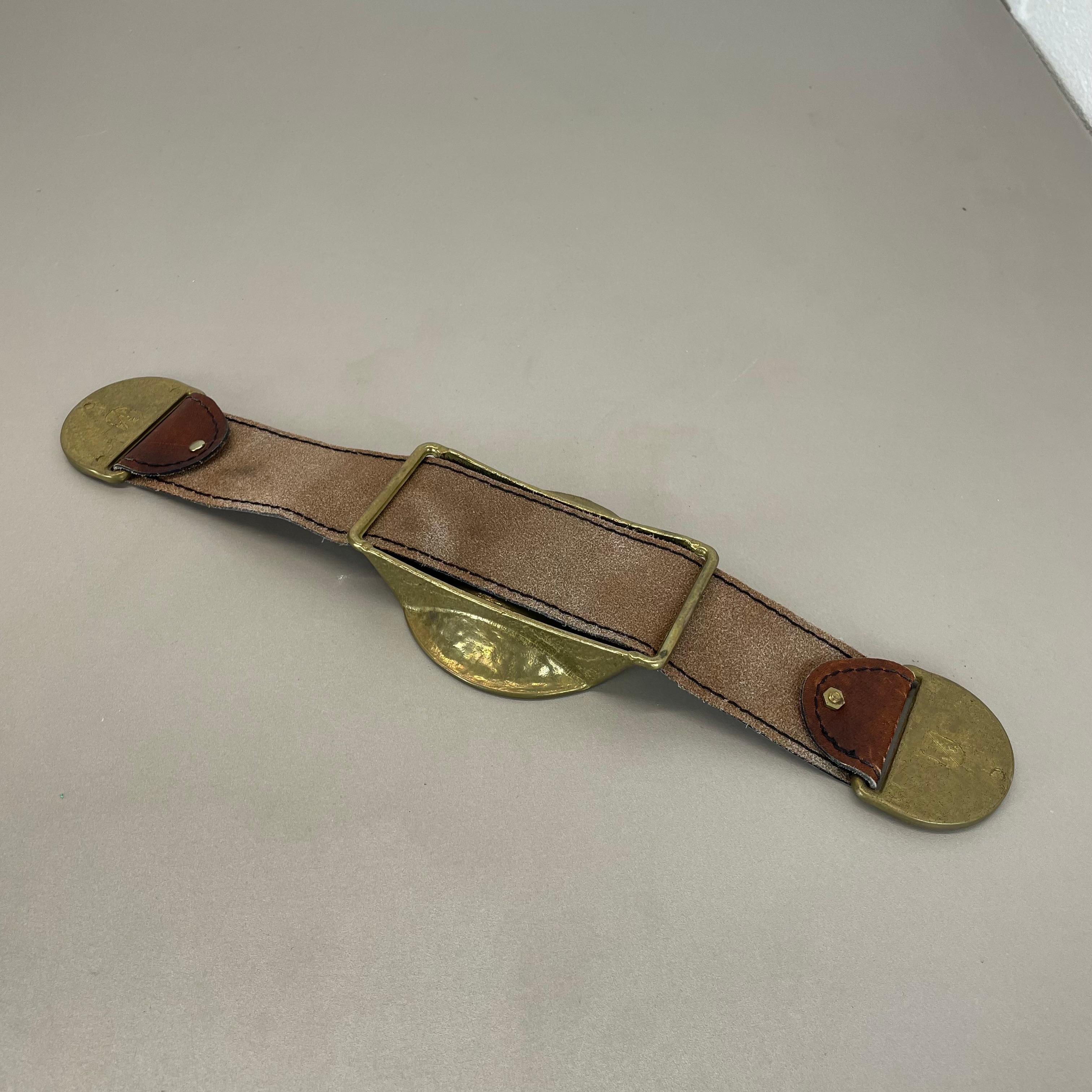 großer 40cm Vintage Auböck Style Messing Aschenbecher Hagenauer Ära, Deutschland, 1970er im Angebot 4
