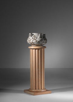 grande base d'amphore Primavera Ceramics des années 40 en céramique avec 4 anses art déco