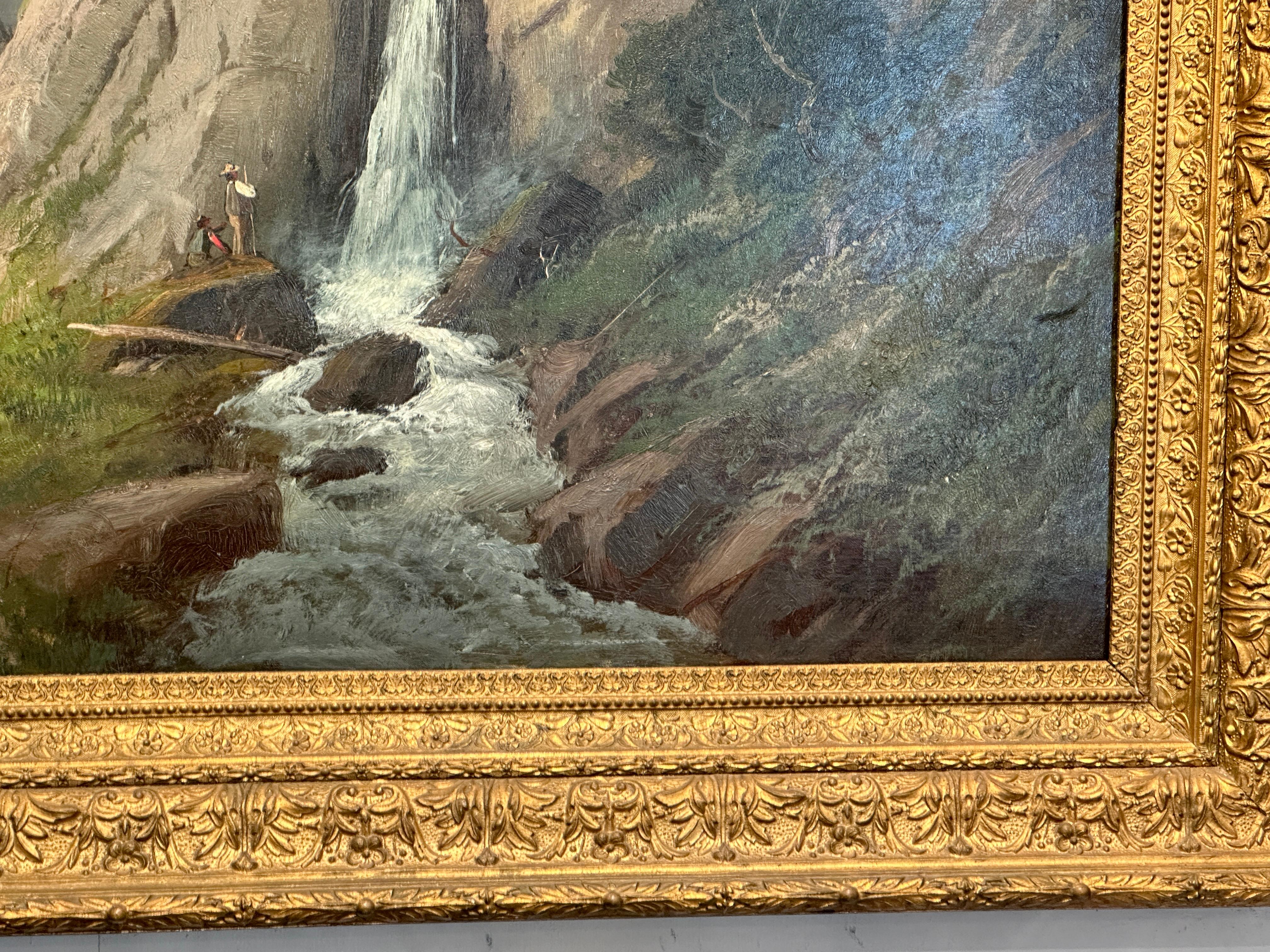 Pacific Northwest Landscape, Large Painting by Frederick Schafer In Good Condition For Sale In Summerland, CA