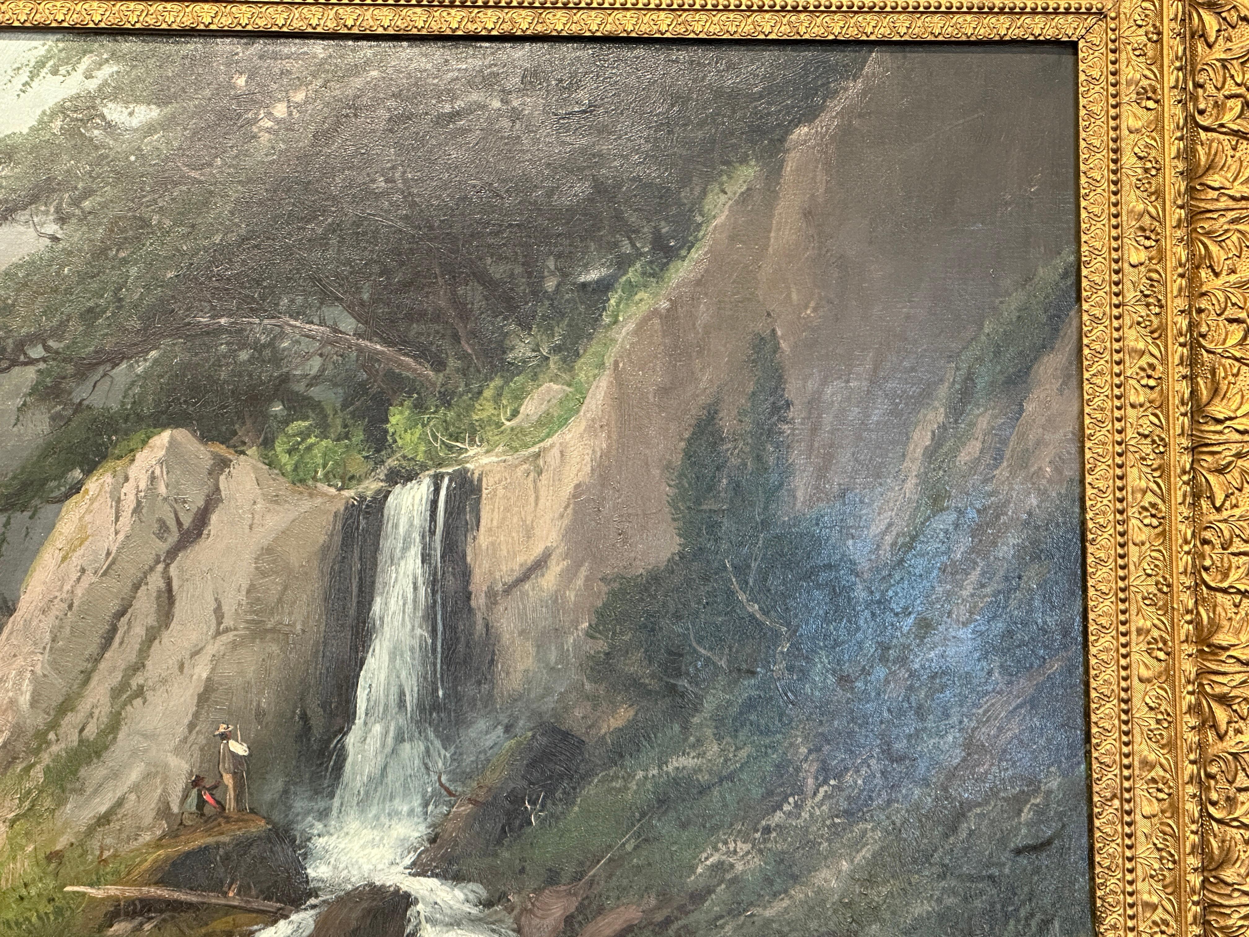 19th Century Pacific Northwest Landscape, Large Painting by Frederick Schafer For Sale