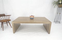 Large 40x60 Rectangle Cerused White Wash Solid Oak Dovetailed Coffee Table MINT!
