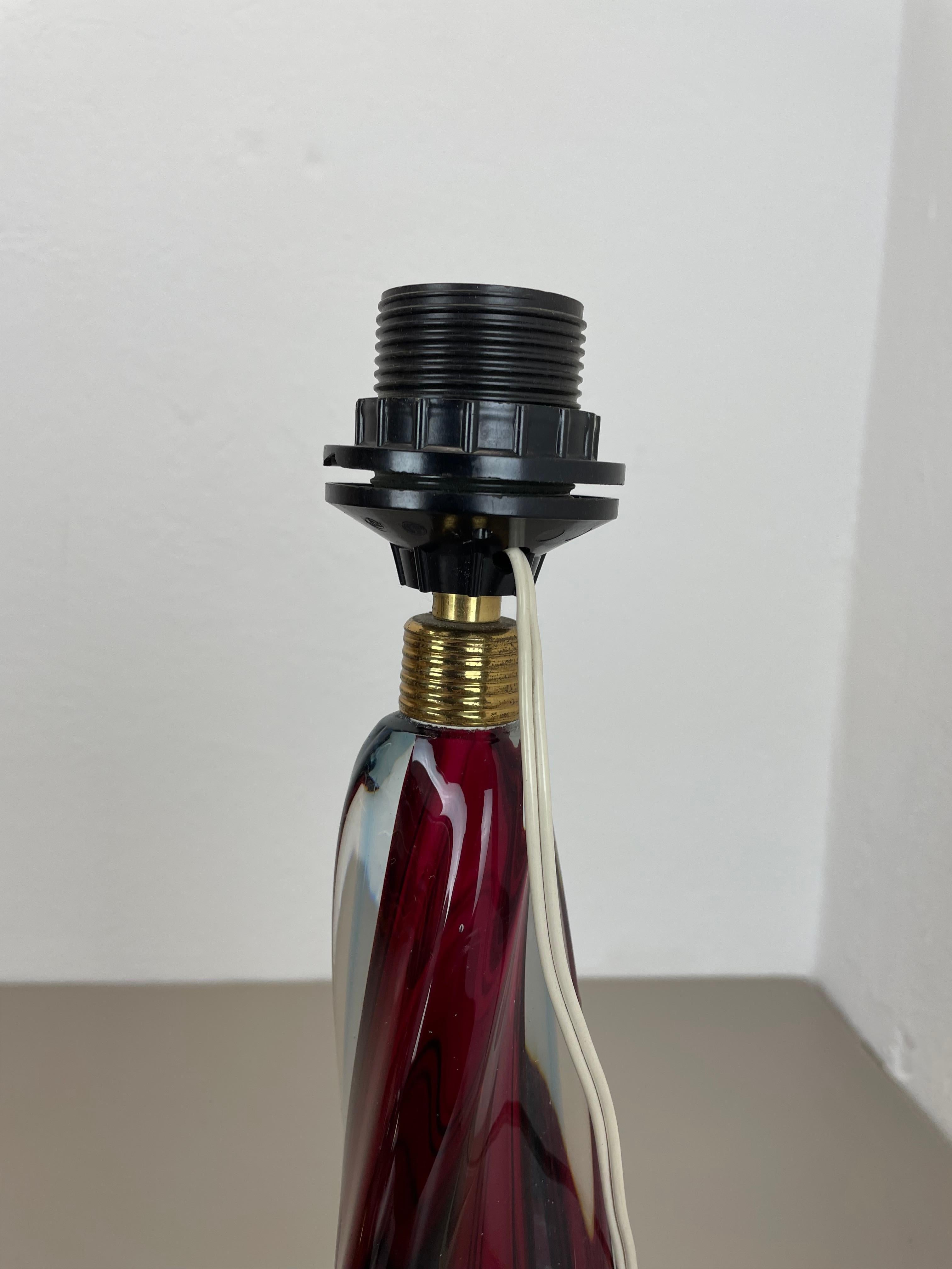 Großes Murano Glass Sommerso 41cm FLAVIO POLI attr. Tischleuchte, Italien, 1960er-Jahre im Angebot 6