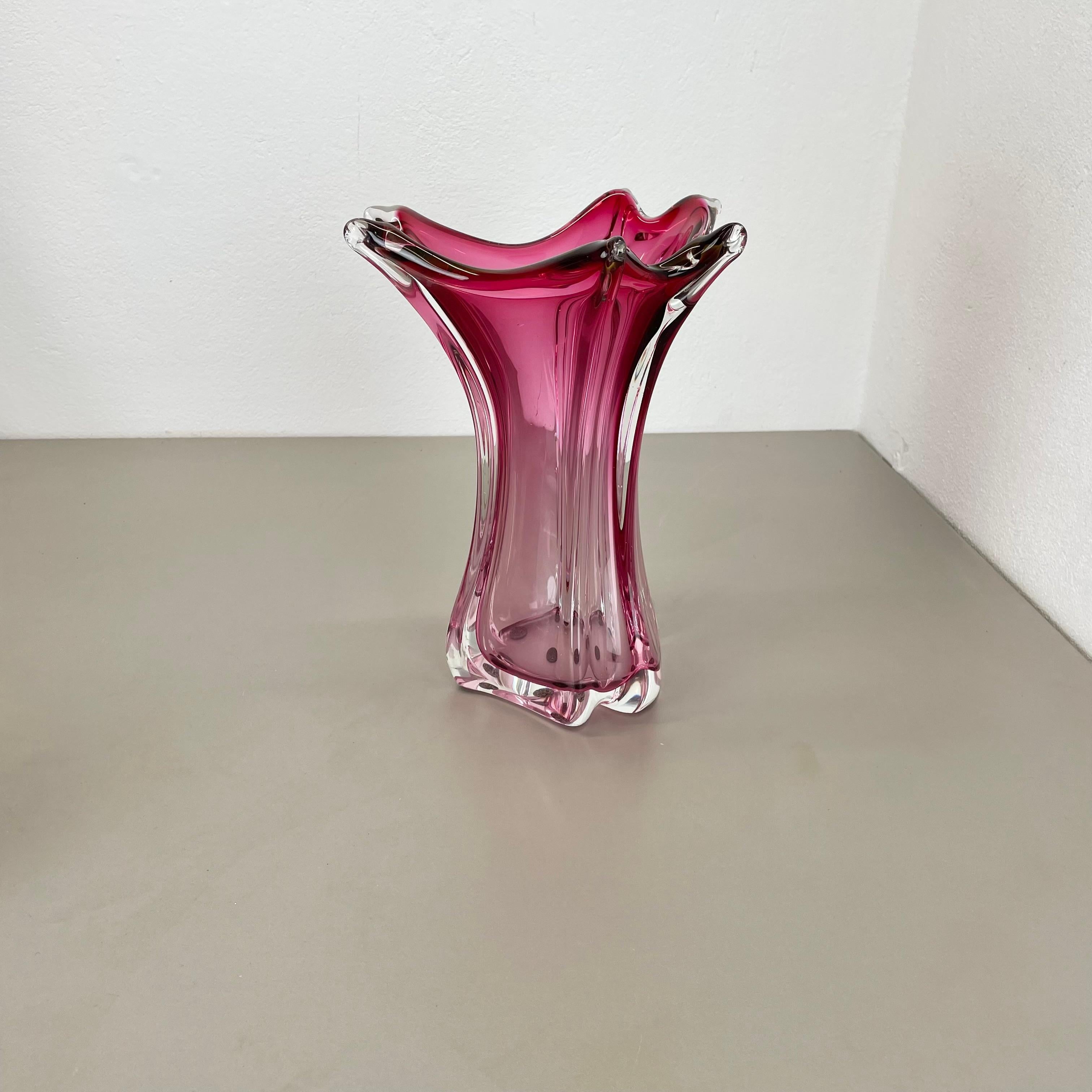 Mid-Century Modern Grand vase en verre de Murano 