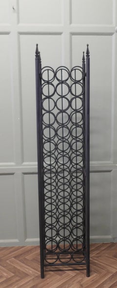 Large 42 bottle Gothic Look Iron Wine Rack  A very useful piece