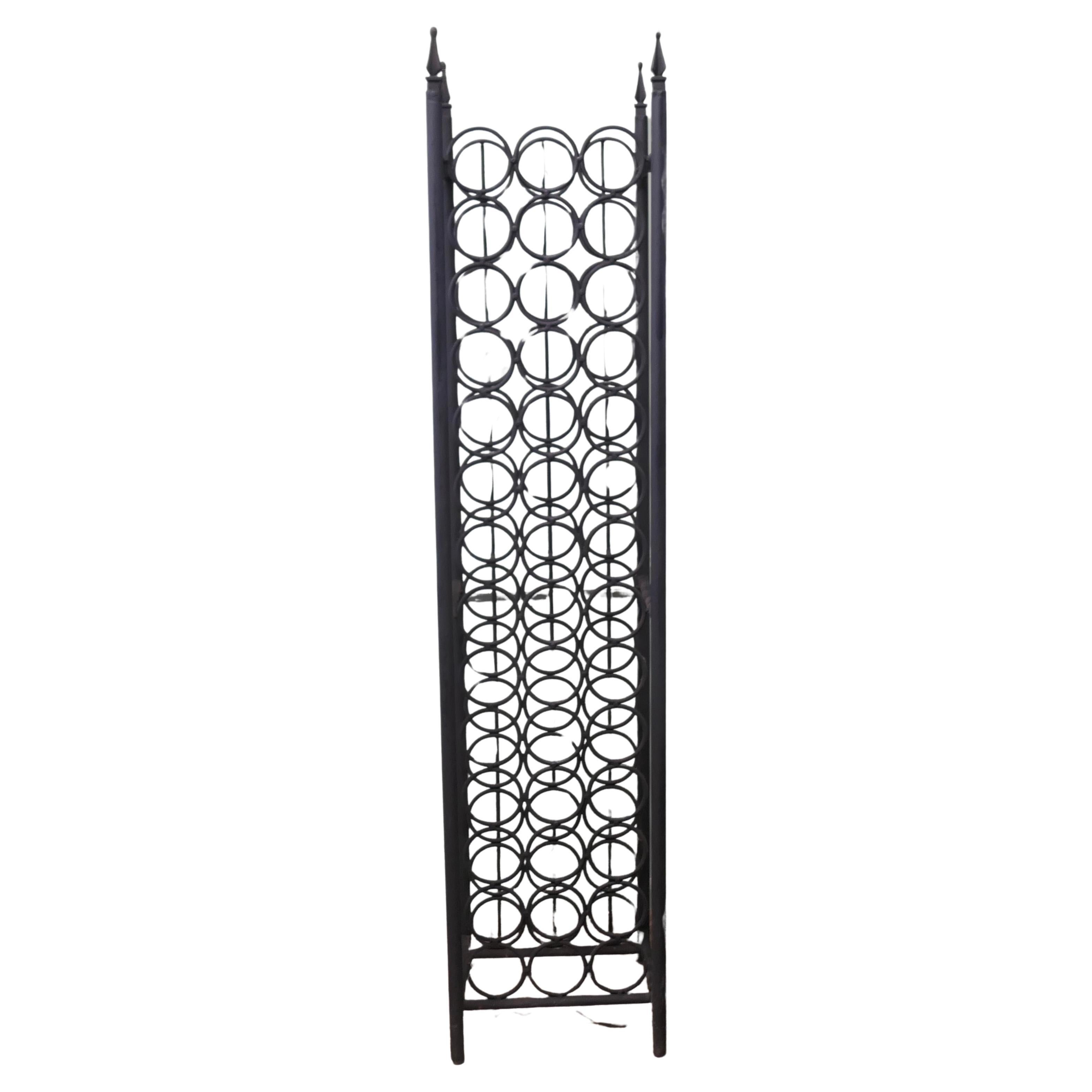 Large 42 bottle Gothic Look Iron Wine Rack  A very useful piece