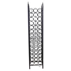 Vintage Large 42 bottle Gothic Look Iron Wine Rack  A very useful piece