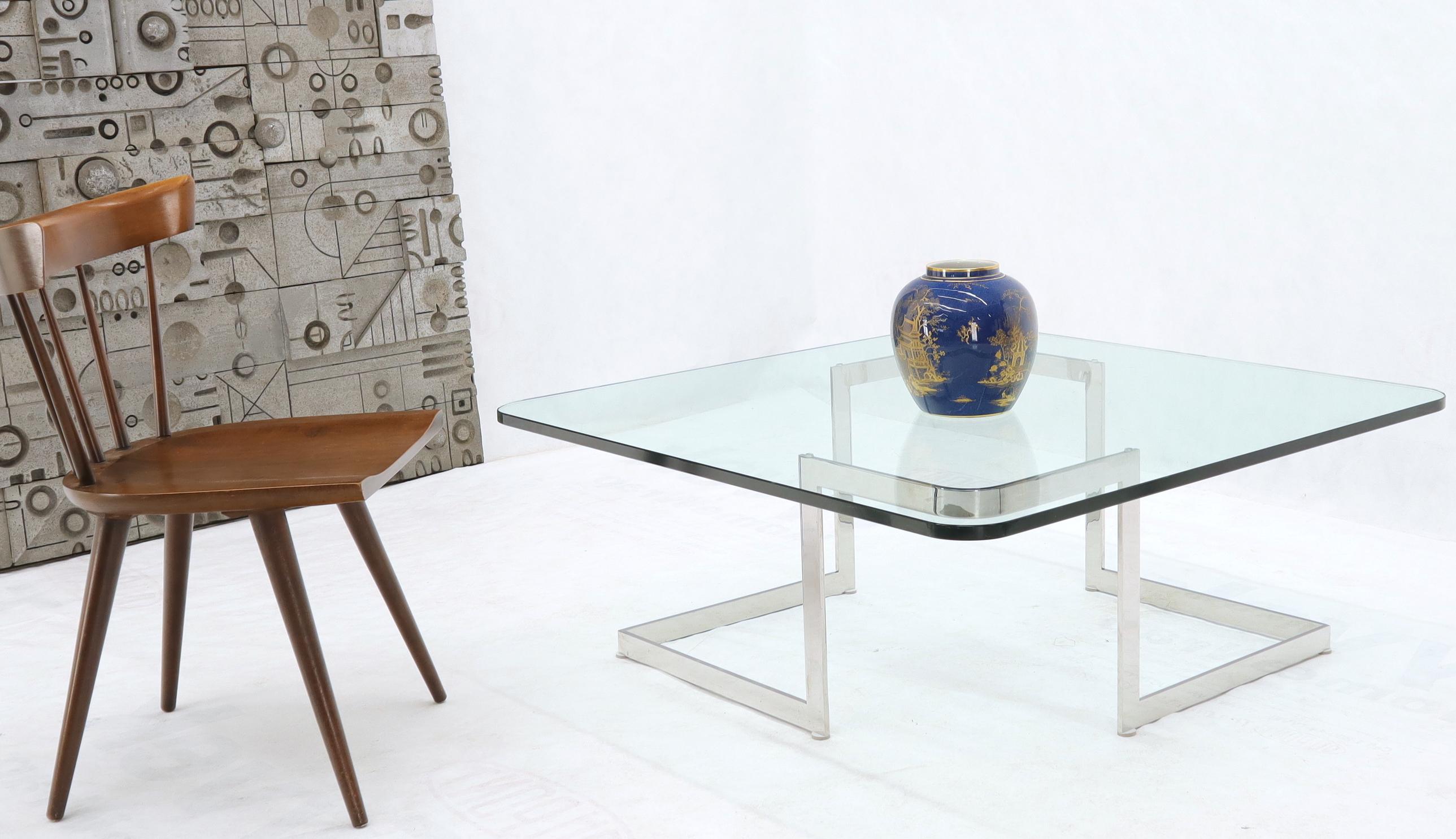 large square glass coffee table