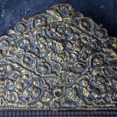Large 19th Century Dutch Baroque Style Repousse Cushion Mirror