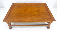 Large 44x60 Rectangle Turned Legs English Style Coffee Table MINT