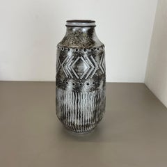 Large 45cm Ceramic Brutalist Vase FAT LAVA Carstens Tönnieshof, Germany, 1970s