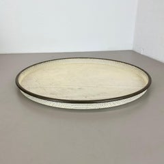 Large 45cm Metal brass Tray "hole pattern" in Mathieu Matégot STYLE, 1950s no 2