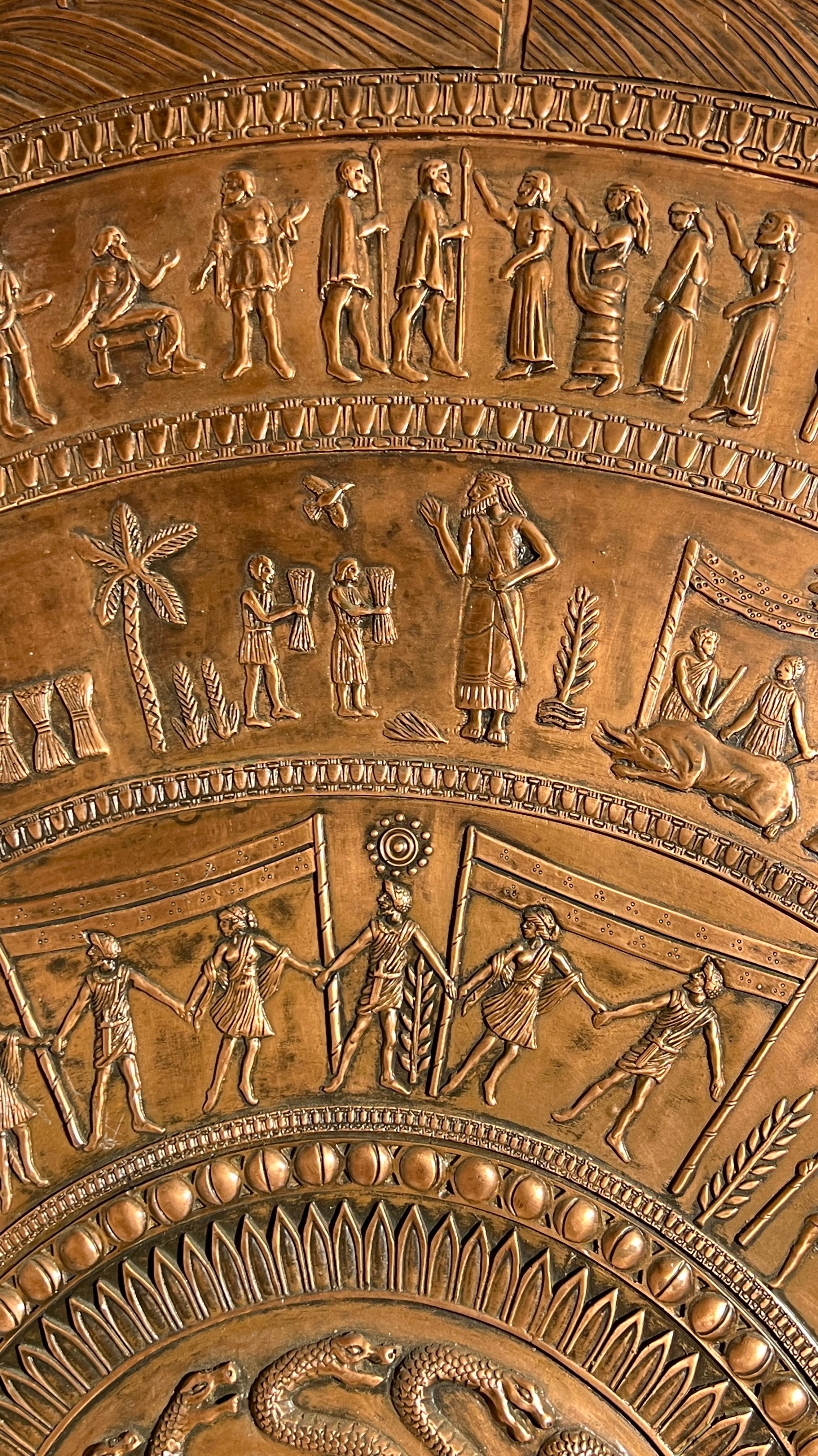 Große 48-Zoll-Kupfer-Plakette nach Alexander dem Großen Schild (20. Jahrhundert) im Angebot