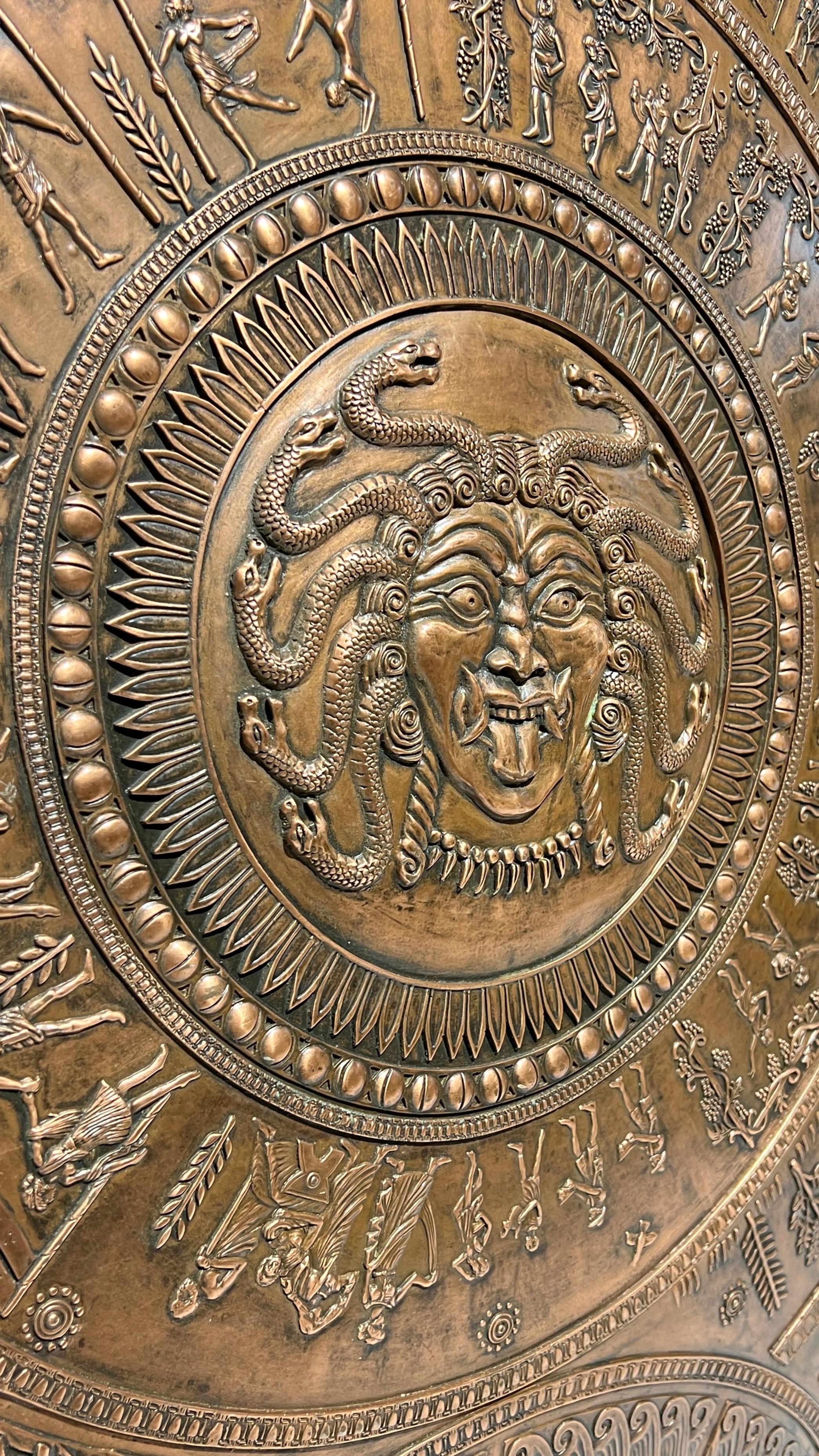 Große 48-Zoll-Kupfer-Plakette nach Alexander dem Großen Schild im Angebot 1