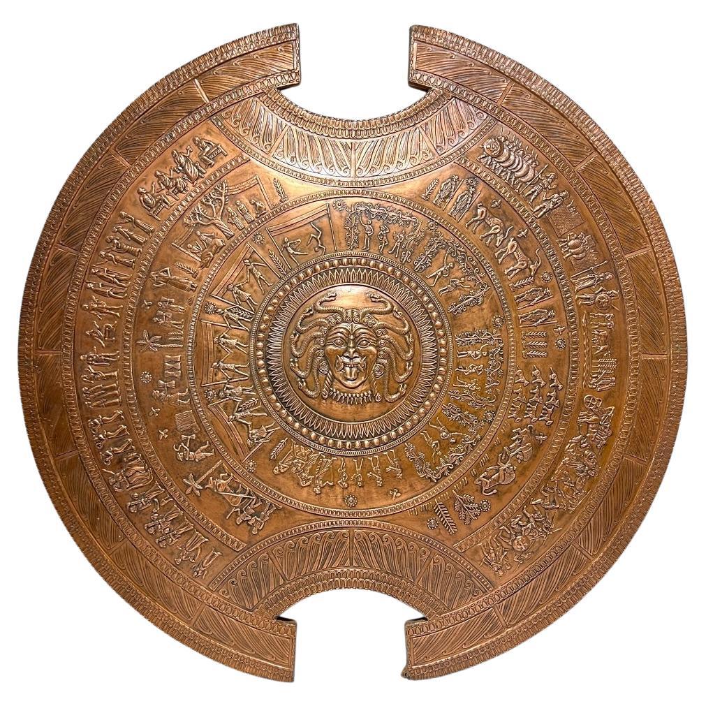 Große 48-Zoll-Kupfer-Plakette nach Alexander dem Großen Schild im Angebot