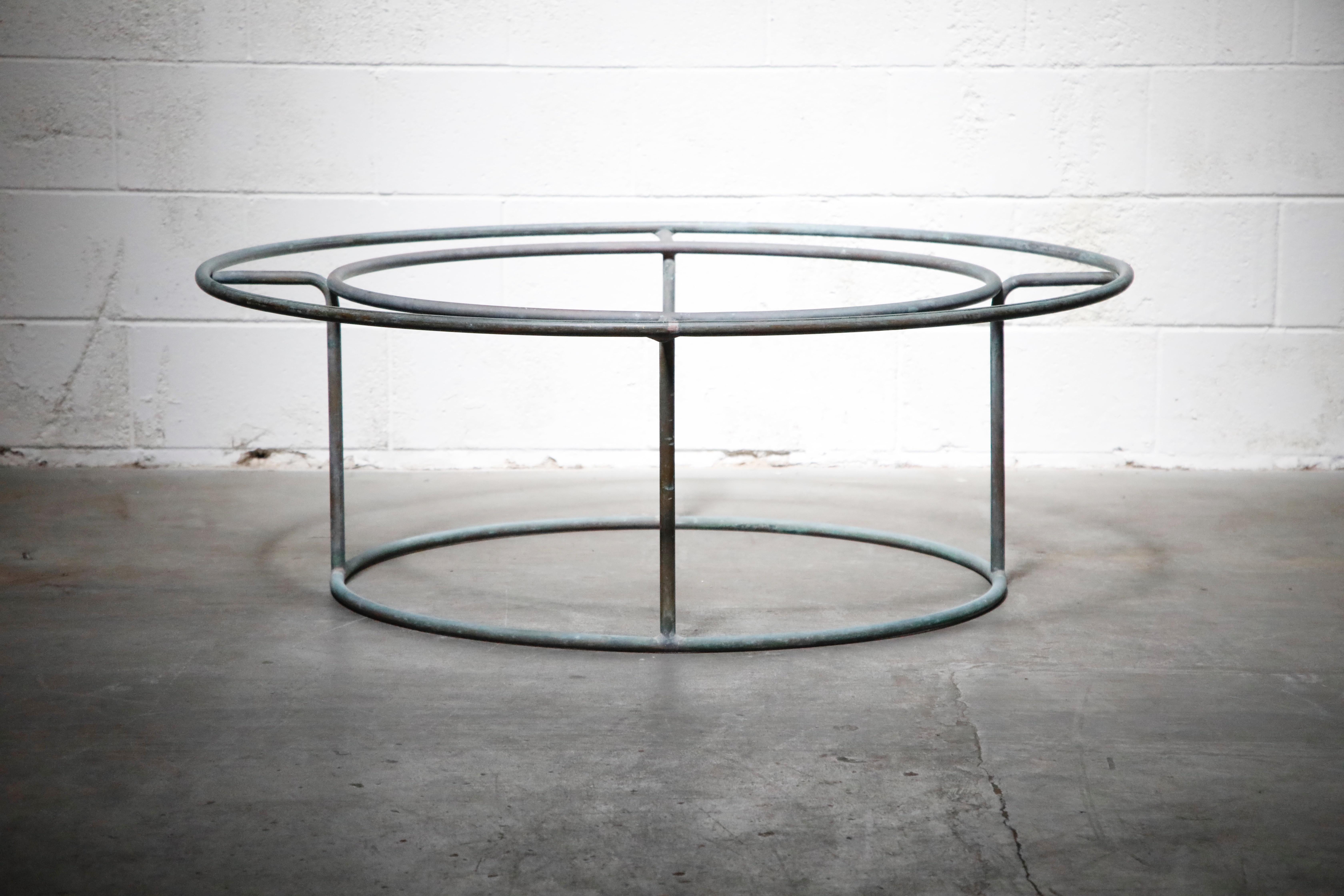 Mid-Century Modern Large Copper Coffee Table by Walter Lamb for Brown Jordan