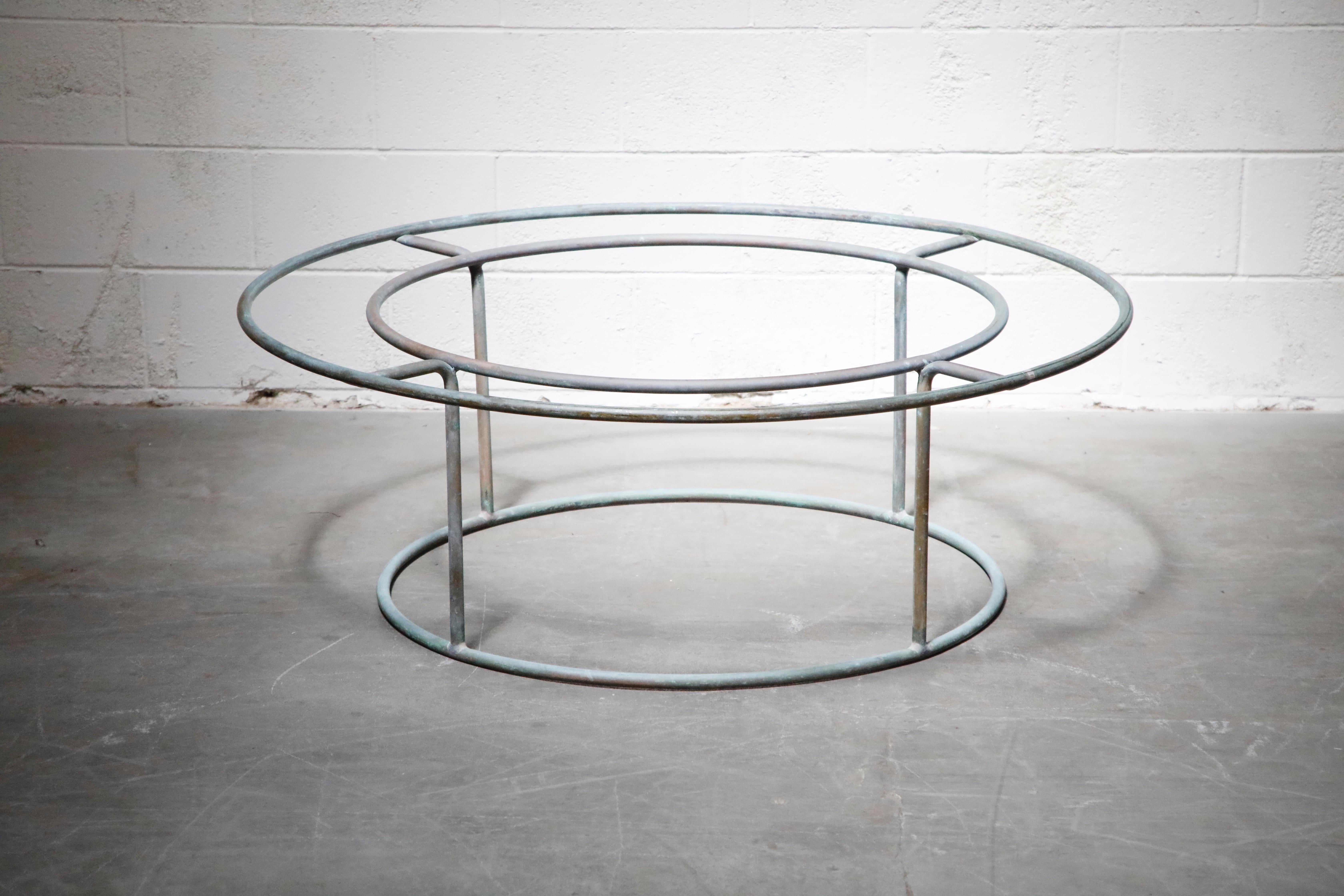 American Large Copper Coffee Table by Walter Lamb for Brown Jordan