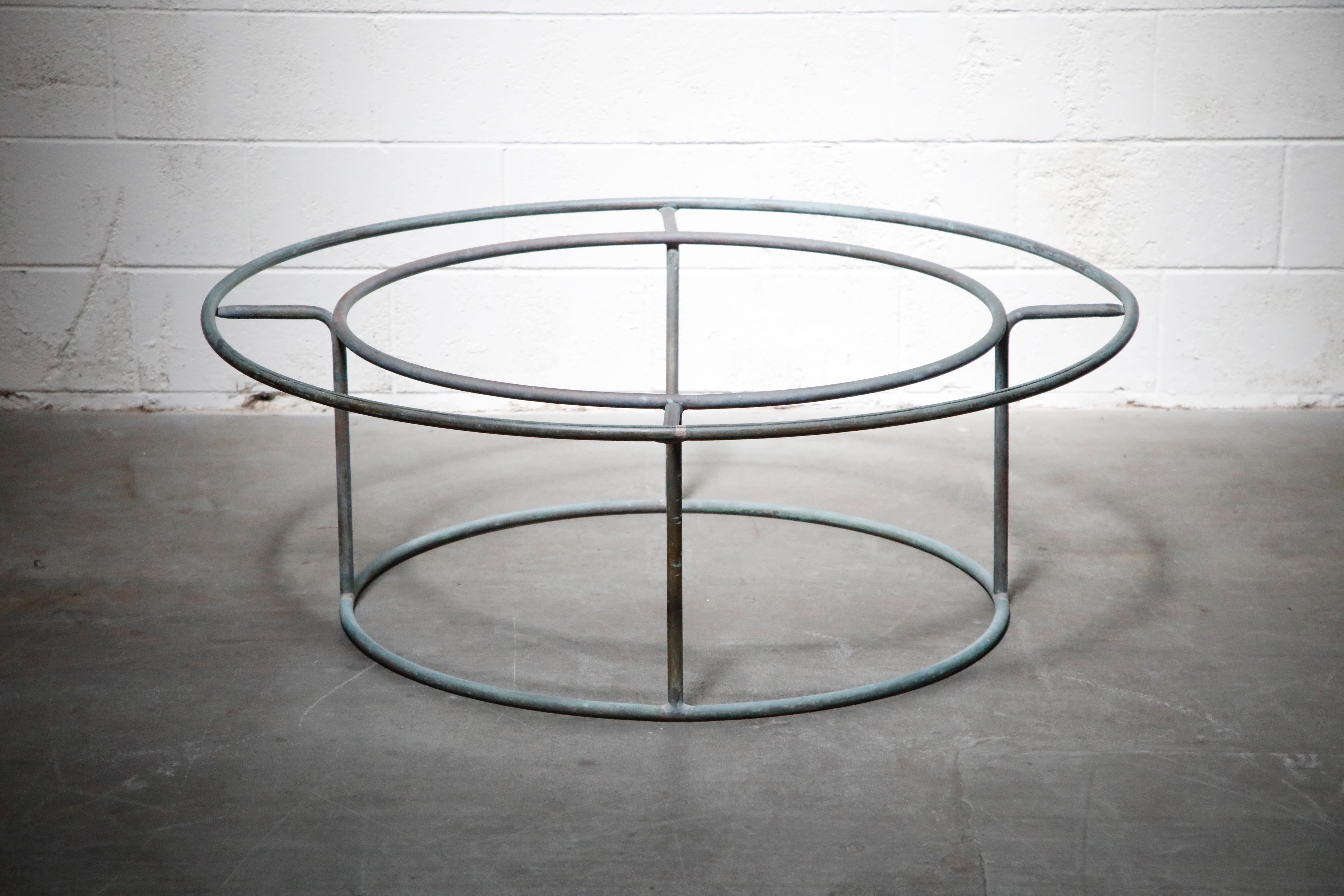 Large Copper Coffee Table by Walter Lamb for Brown Jordan In Good Condition In Los Angeles, CA