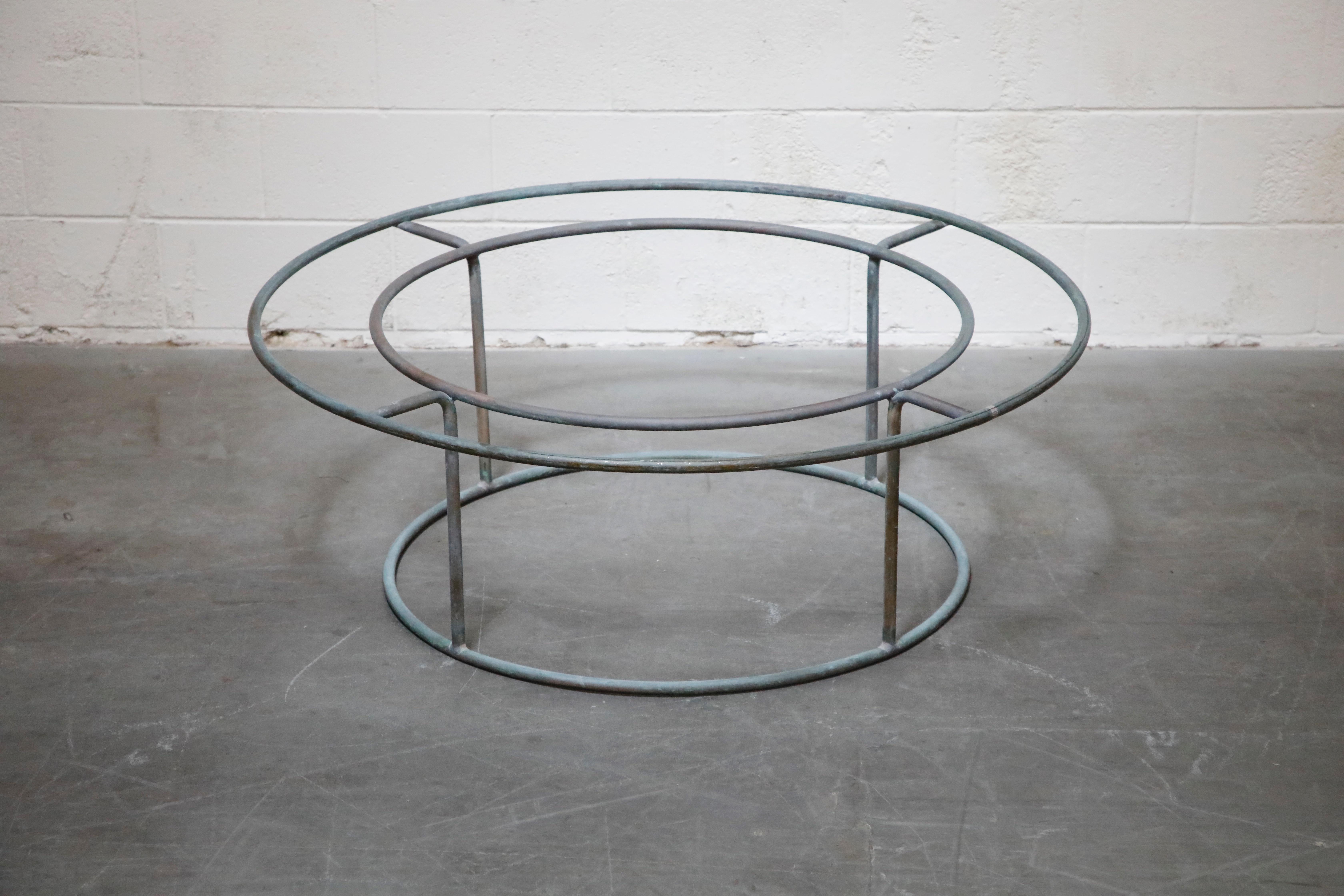 Mid-20th Century Large Copper Coffee Table by Walter Lamb for Brown Jordan