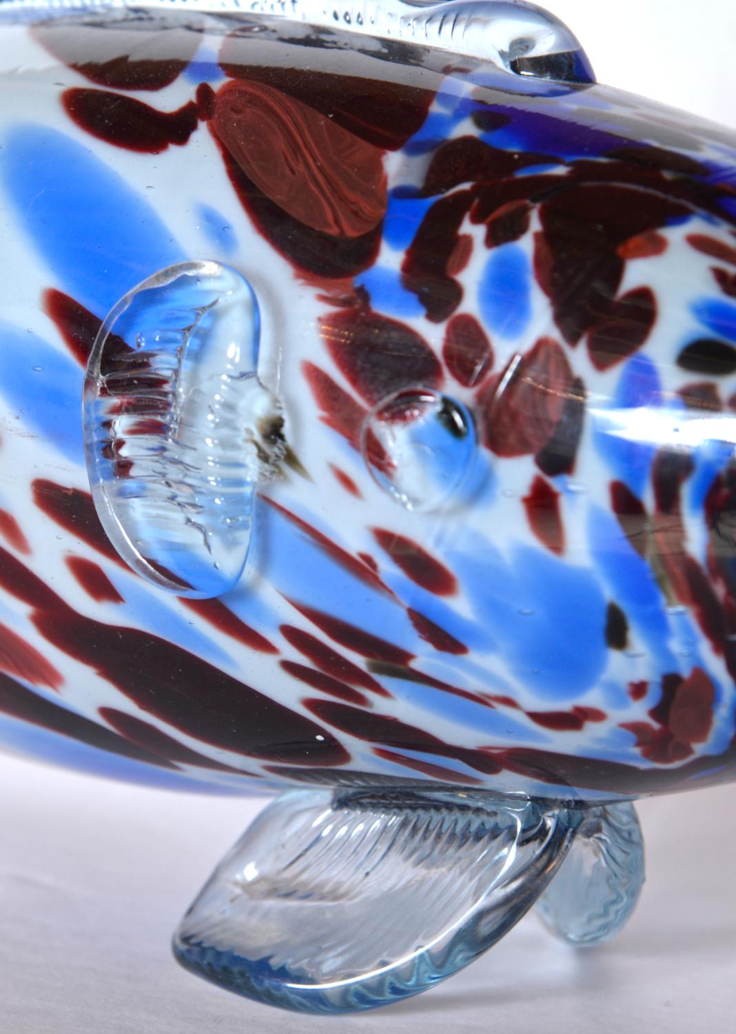 Escultura grande de pez de cristal de Murano de 50 cm de mediados de siglo Italia años sesenta setenta Venecia en venta 6
