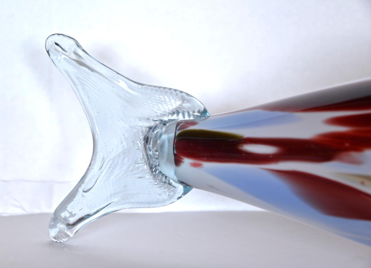 Escultura grande de pez de cristal de Murano de 50 cm de mediados de siglo Italia años sesenta setenta Venecia en venta 1