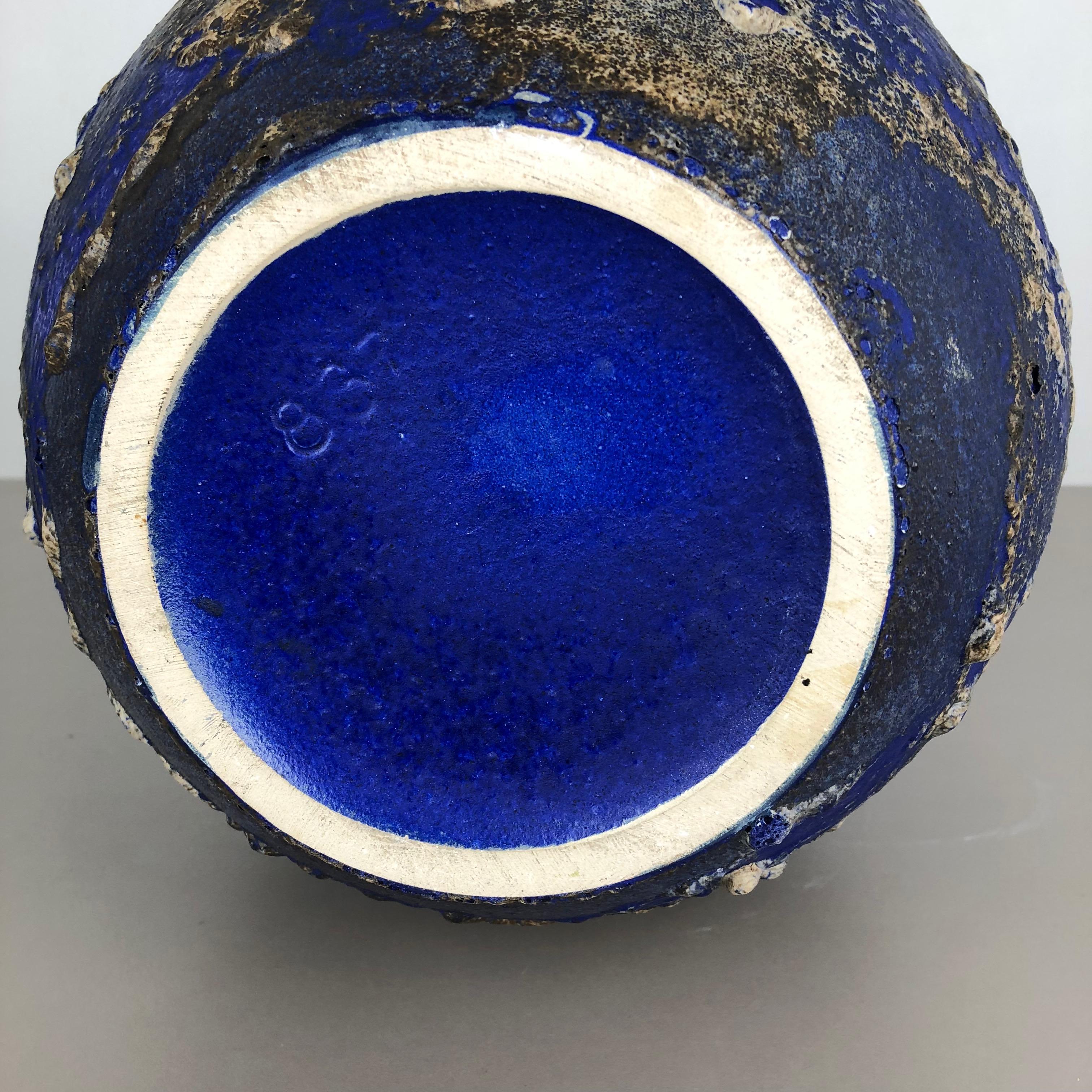 Vase de sol « 837 » en poterie lave grasse multicolore fabriqué par Ruscha, 1970 en vente 6