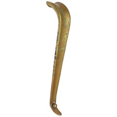 Large 50's Italian Gilt Bronze Door Handles, E298