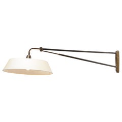 Large 50's Original Italian Wall Light in Brass, Design Vintage Arredoluce E536