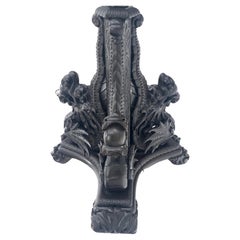 Large 51" Tall Foo Lions Fine Carved Mahogany Floor Lamp Base MINT!